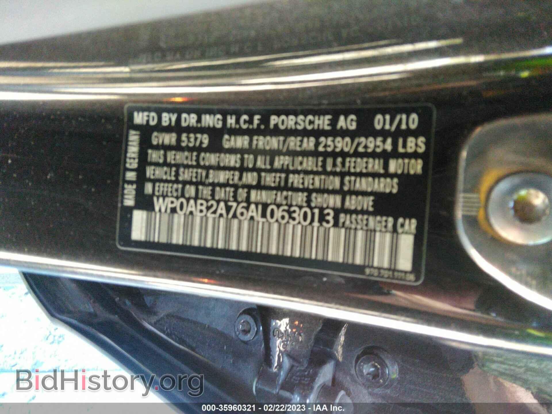 2010 PORSCHE PANAMERA - VIN: WP0AB2A76AL063013 - Фото 9