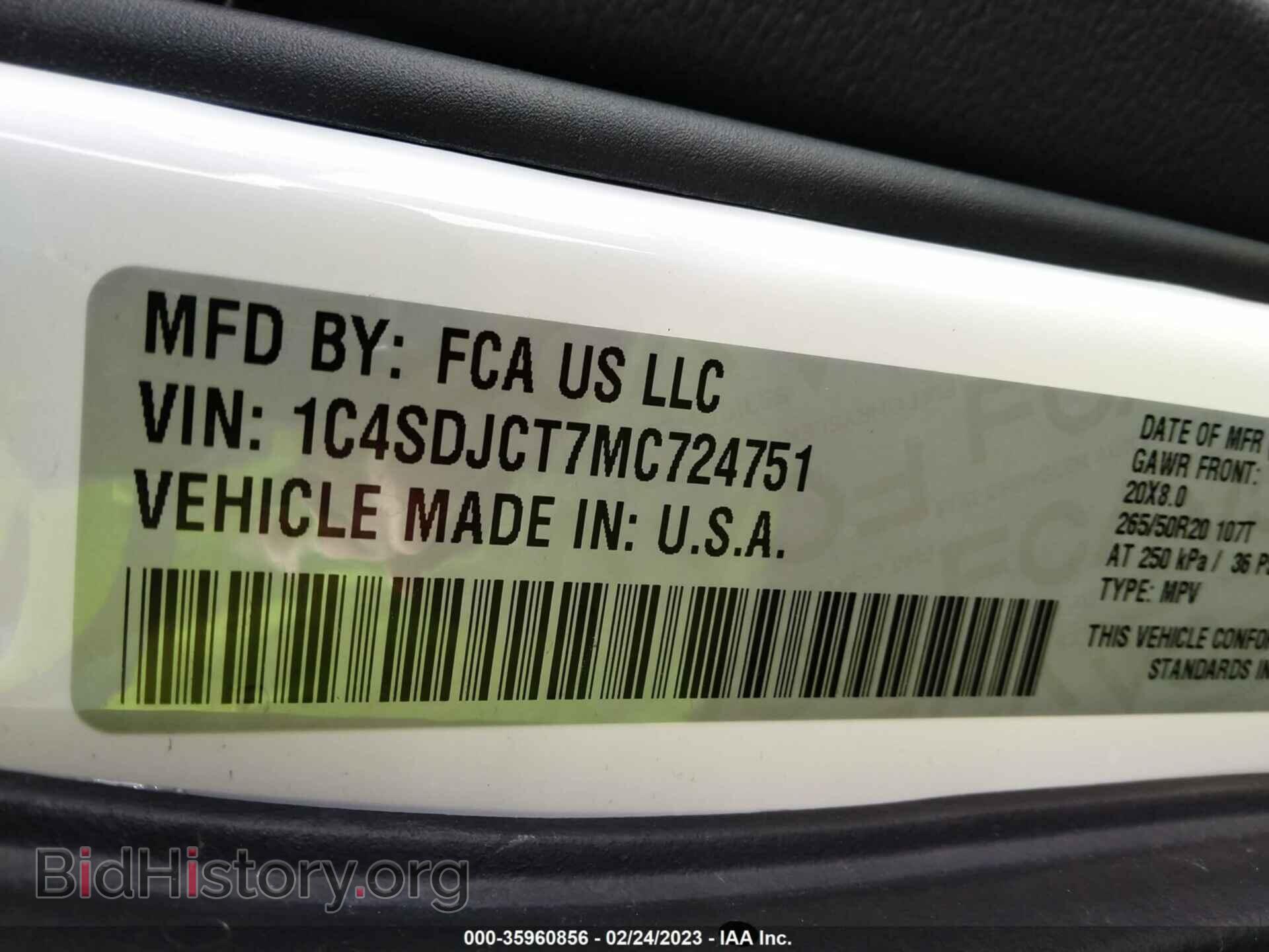 2021 DODGE DURANGO - VIN: 1C4SDJCT7MC724751 - Photo 9