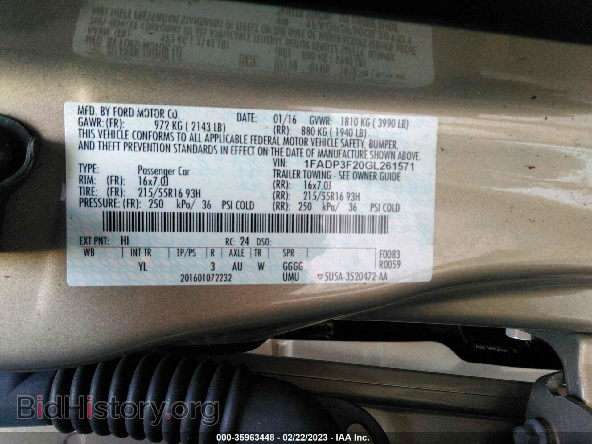 2016 FORD FOCUS - VIN: 1FADP3F20GL261571 - Photo 9