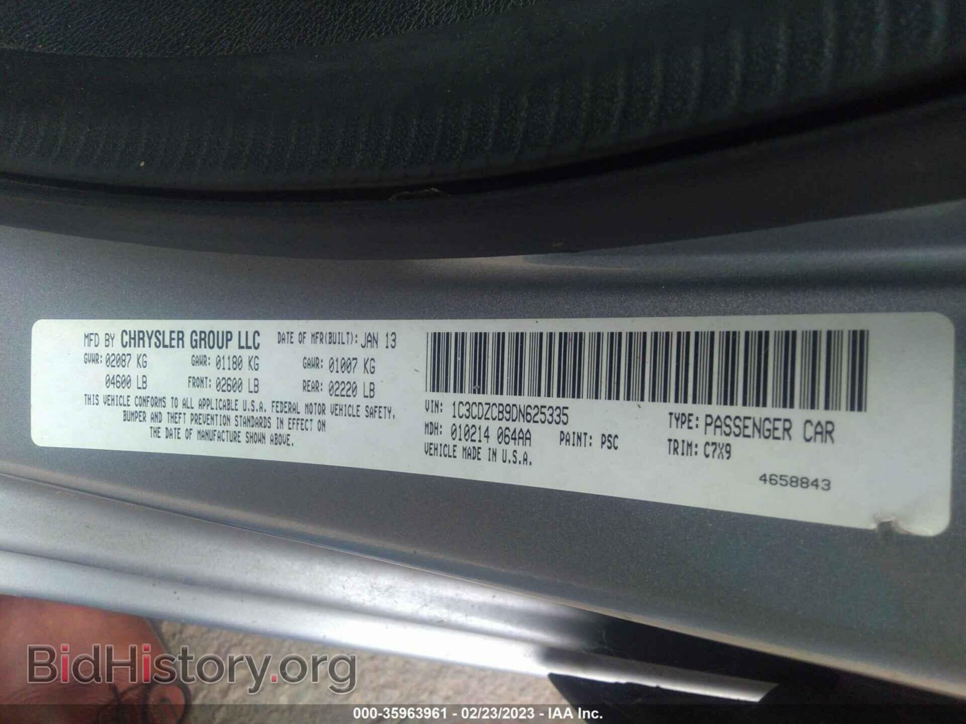 2013 DODGE AVENGER - VIN: 1C3CDZCB9DN625335 - Photo 9