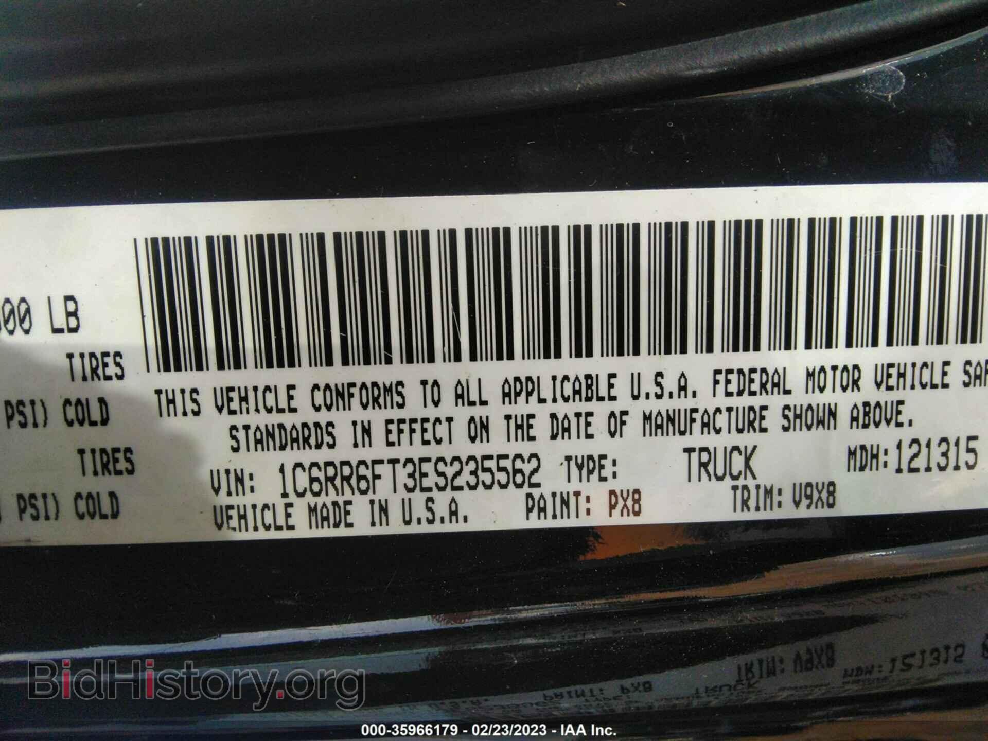2014 RAM 1500 - VIN: 1C6RR6FT3ES235562 - Фото 9