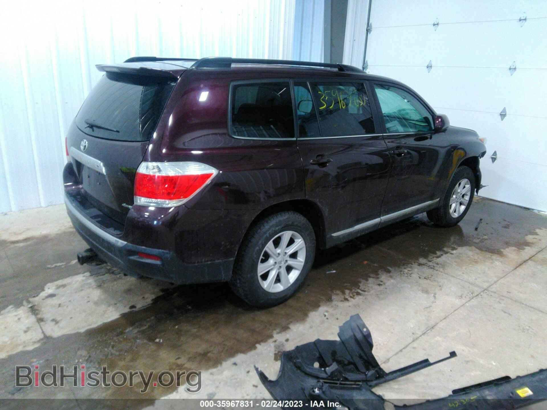 2013 TOYOTA HIGHLANDER - VIN: 5TDBK3EH8DS236384 - Фото 4