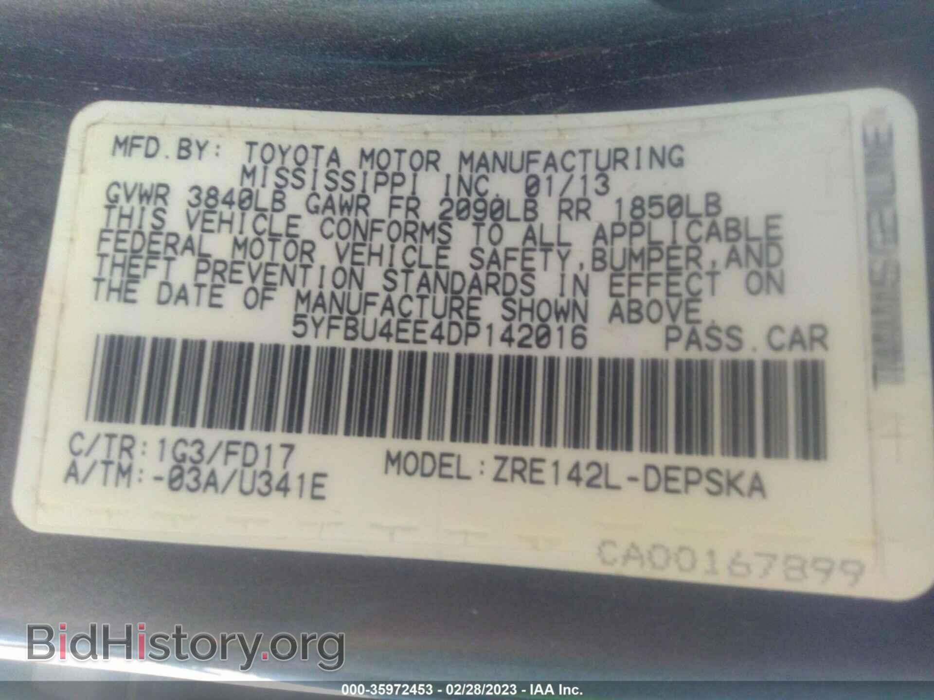 2013 TOYOTA COROLLA - VIN: 5YFBU4EE4DP142016 - Photo 9