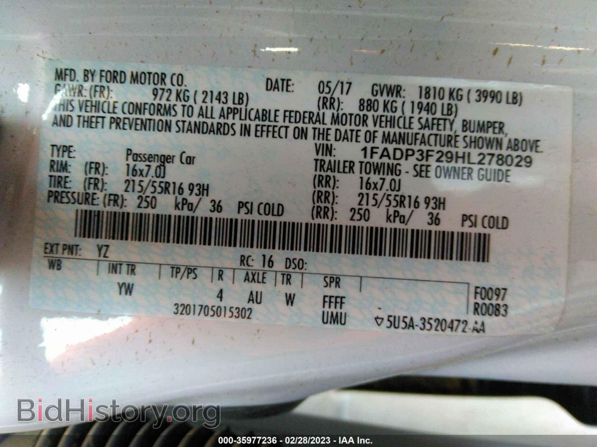 2017 FORD FOCUS - VIN: 1FADP3F29HL278029 - Photo 9