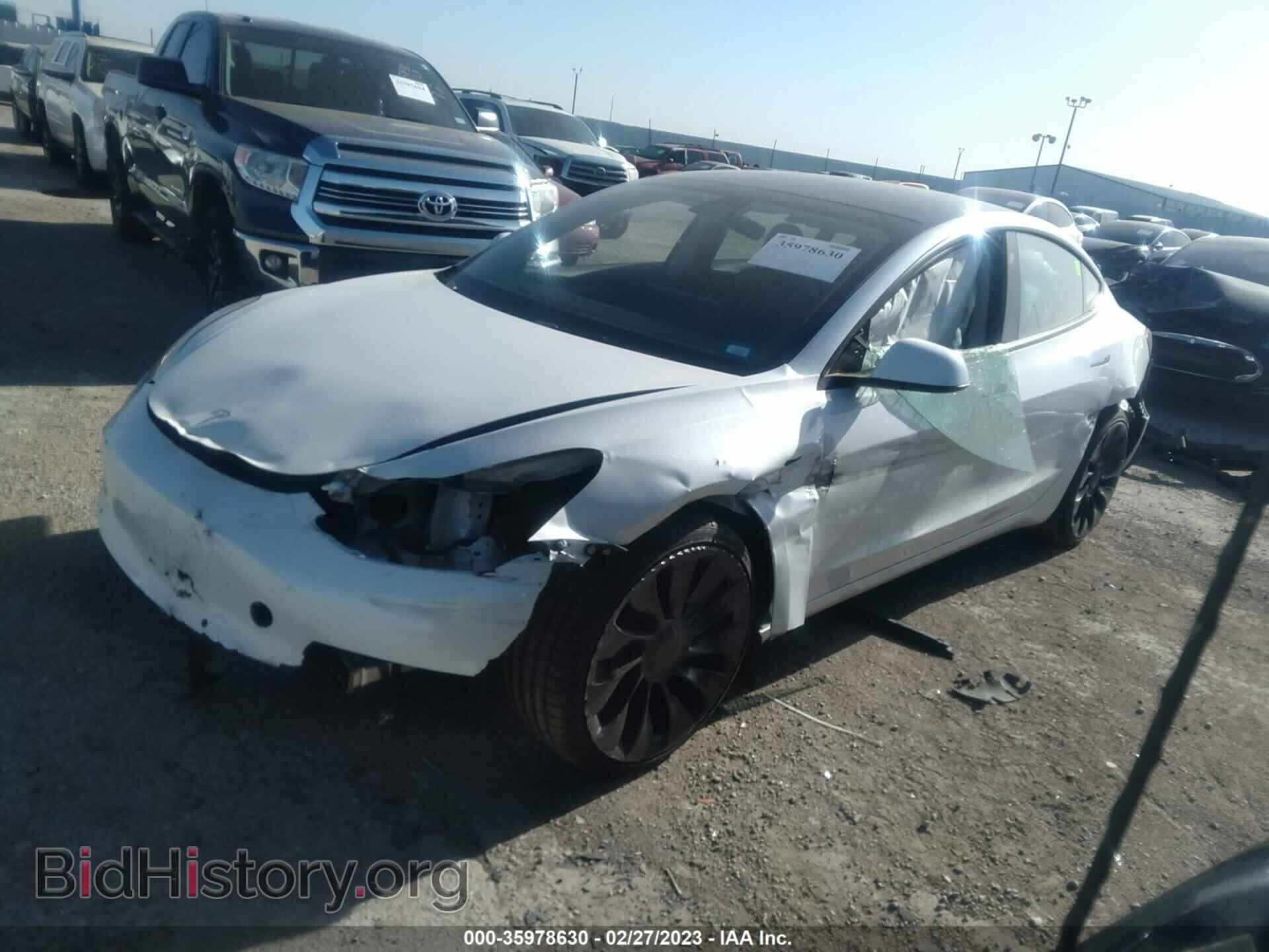 2022 TESLA MODEL 3 - VIN: 5YJ3E1EC9NF229261 - Фото 2