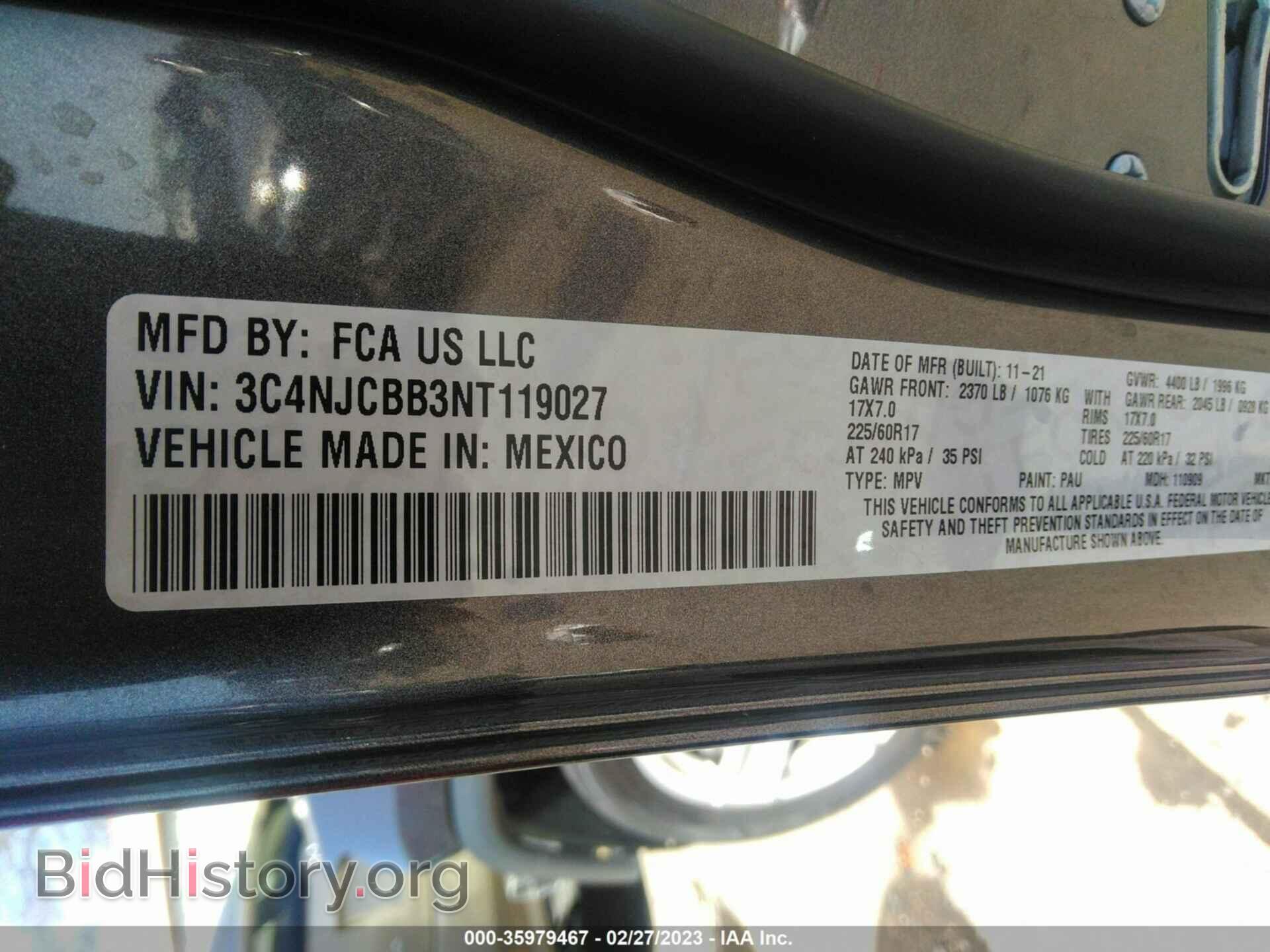 2022 JEEP COMPASS - VIN: 3C4NJCBB3NT119027 - Фото 9