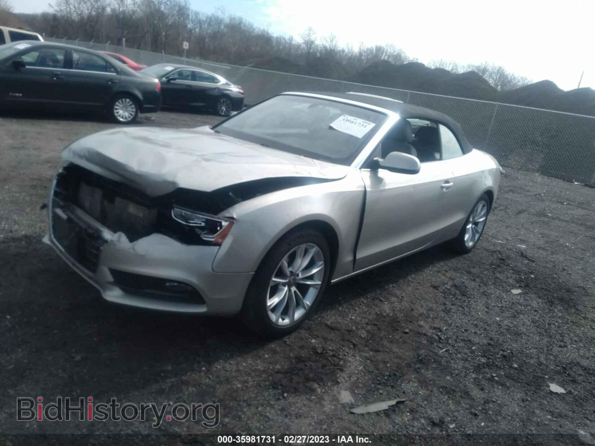 2013 AUDI A5 - VIN: WAULFAFH6DN007779 - Photo 2