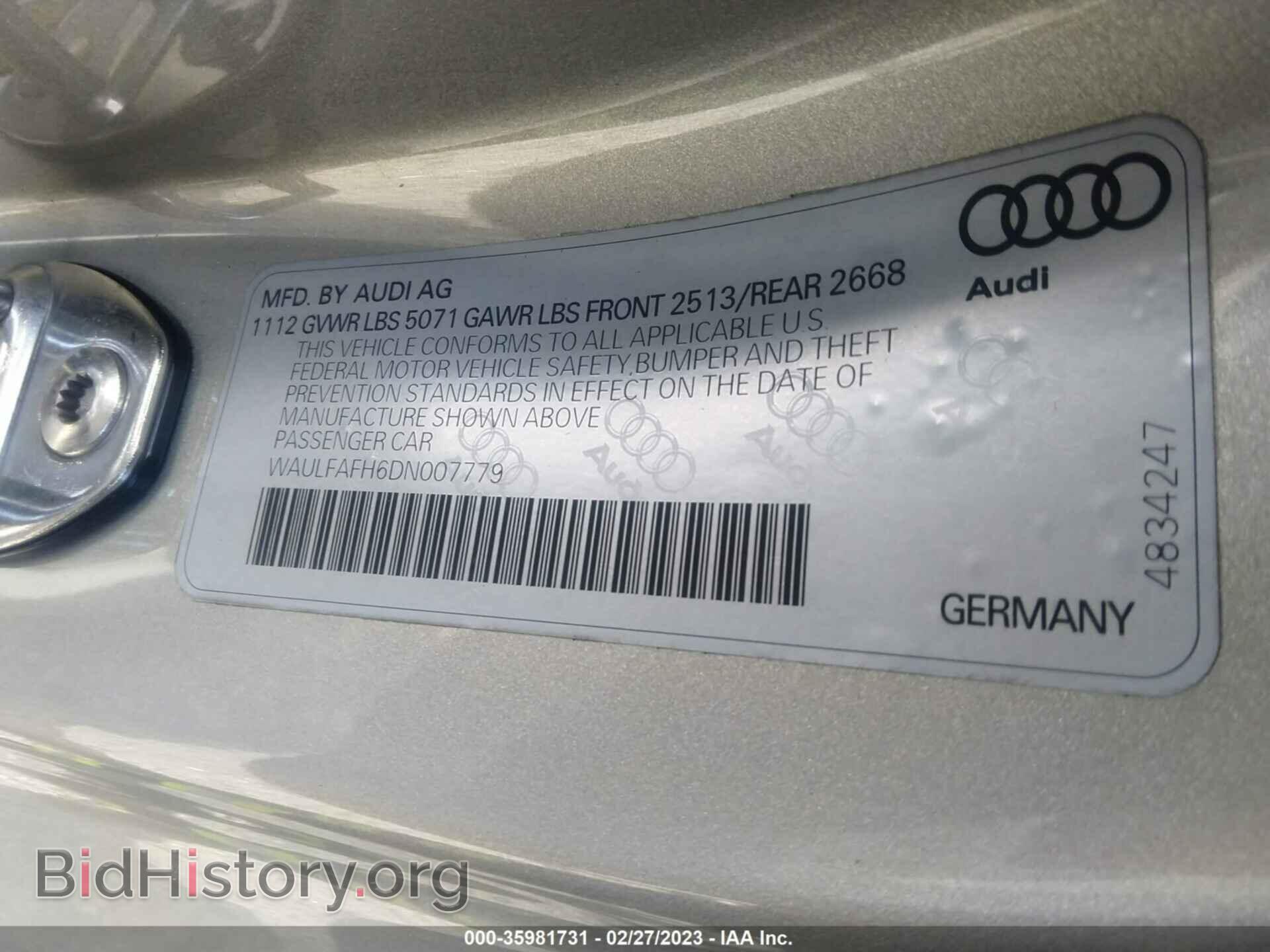 2013 AUDI A5 - VIN: WAULFAFH6DN007779 - Photo 9