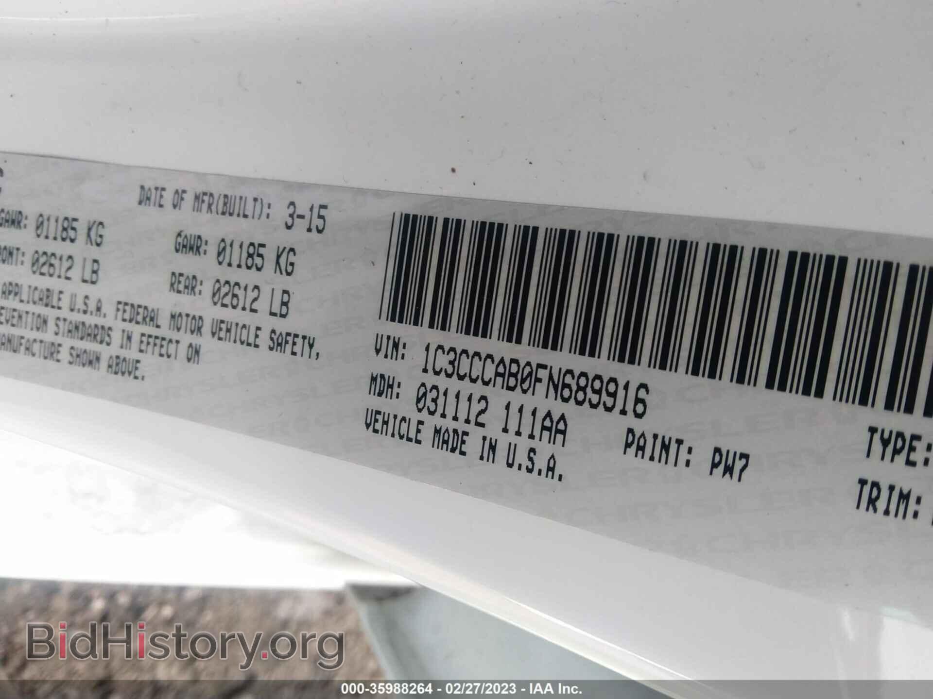 2015 CHRYSLER 200 - VIN: 1C3CCCAB0FN689916 - Фото 9