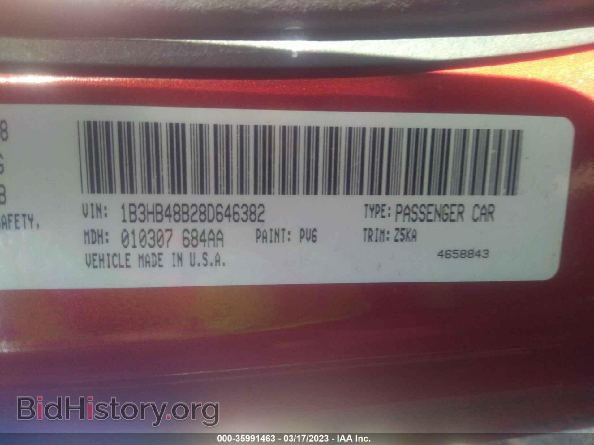2008 DODGE CALIBER - VIN: 1B3HB48B28D646382 - Фото 9