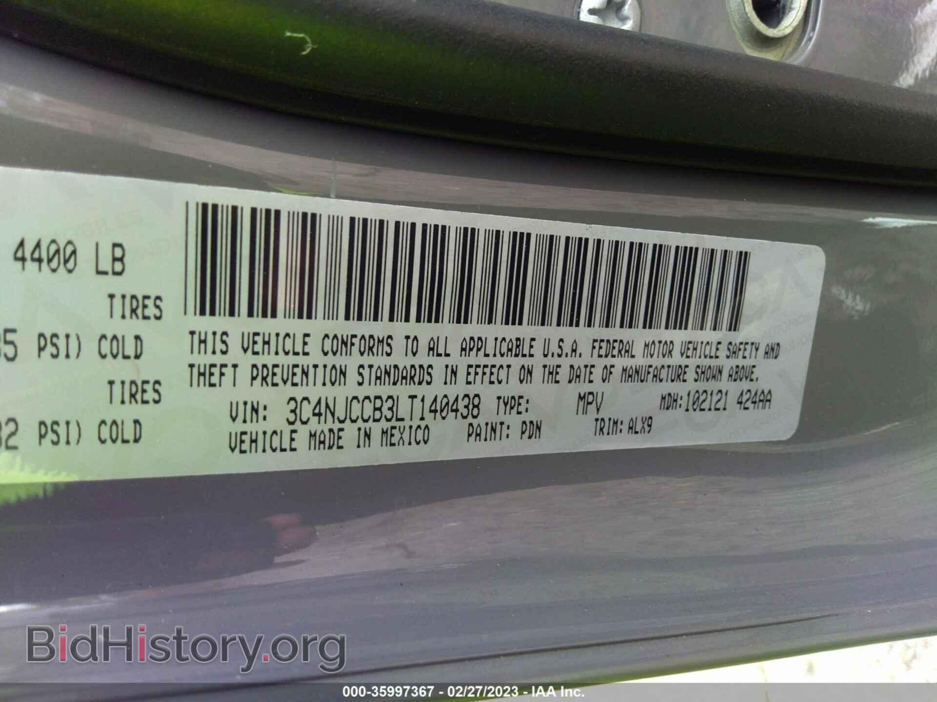 2020 JEEP COMPASS - VIN: 3C4NJCCB3LT140438 - Photo 9