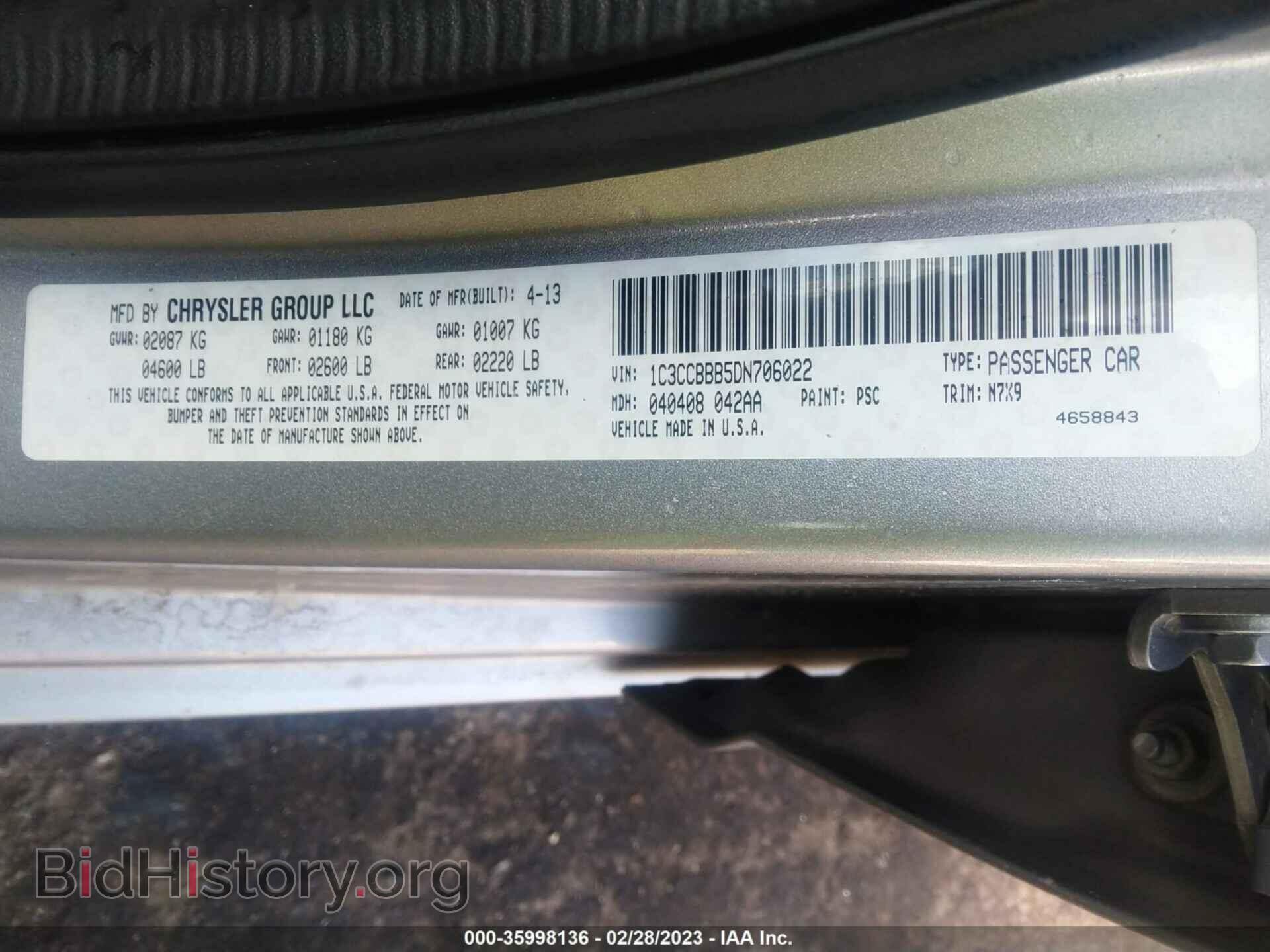 2013 CHRYSLER 200 - VIN: 1C3CCBBB5DN706022 - Photo 9