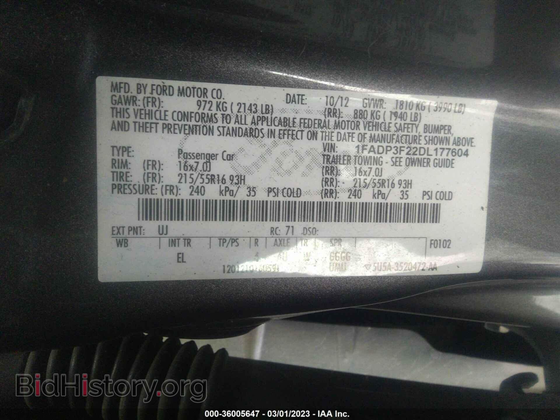 2013 FORD FOCUS - VIN: 1FADP3F22DL177604 - Photo 9