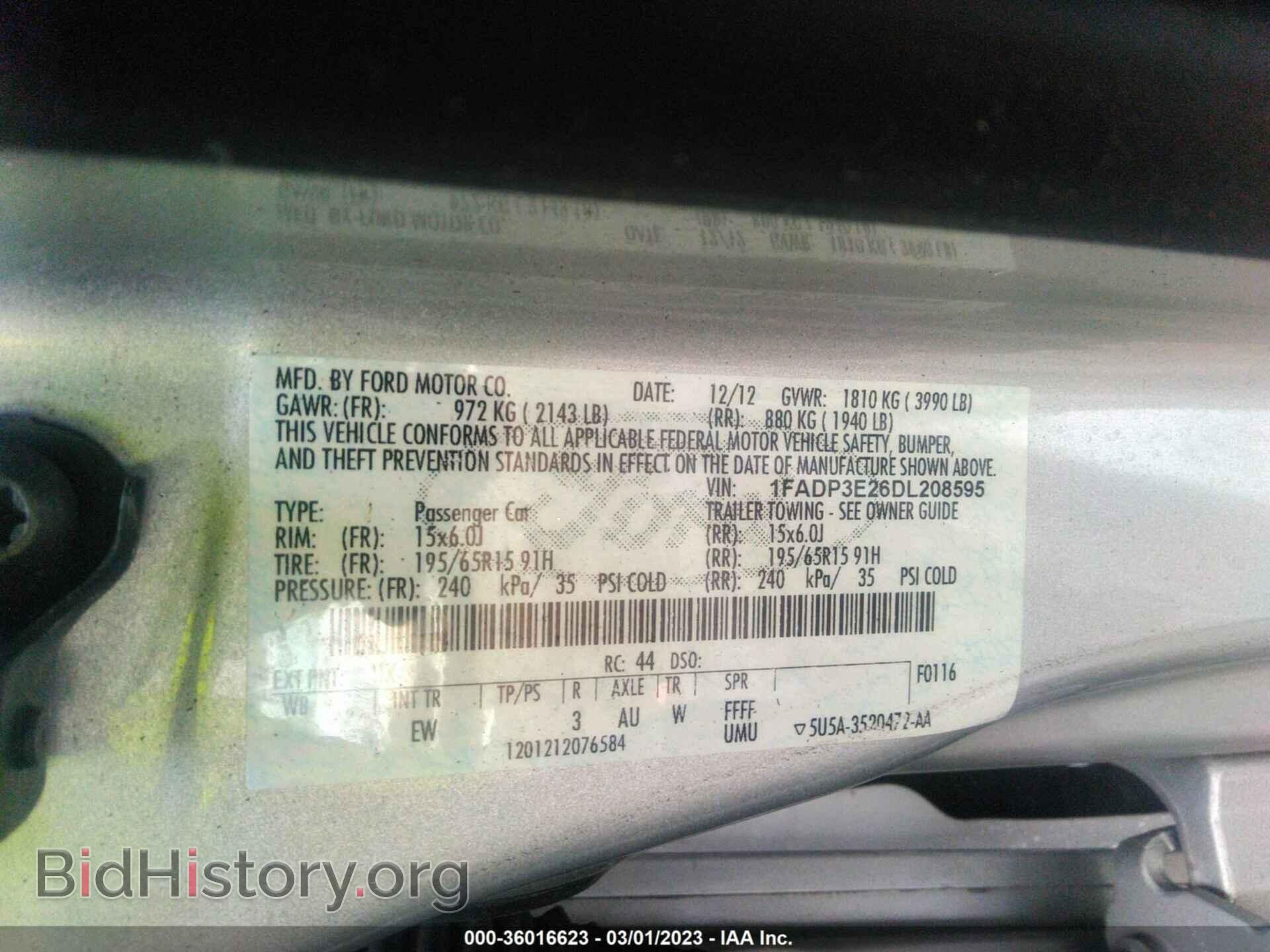 2013 FORD FOCUS - VIN: 1FADP3E26DL208595 - Photo 9
