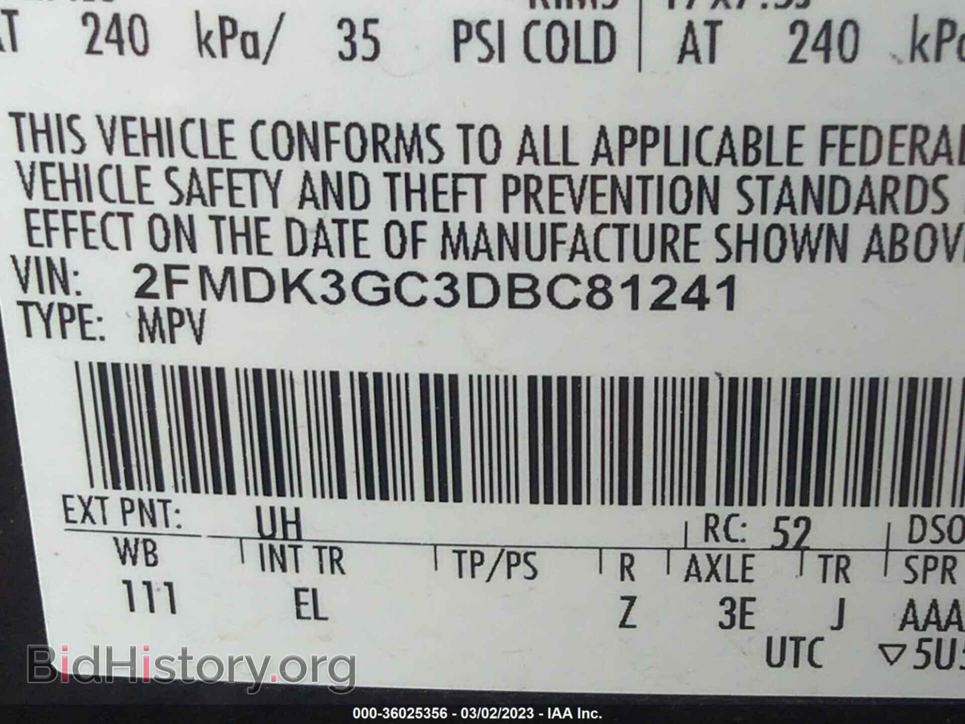 2013 FORD EDGE - VIN: 2FMDK3GC3DBC81241 - Photo 9