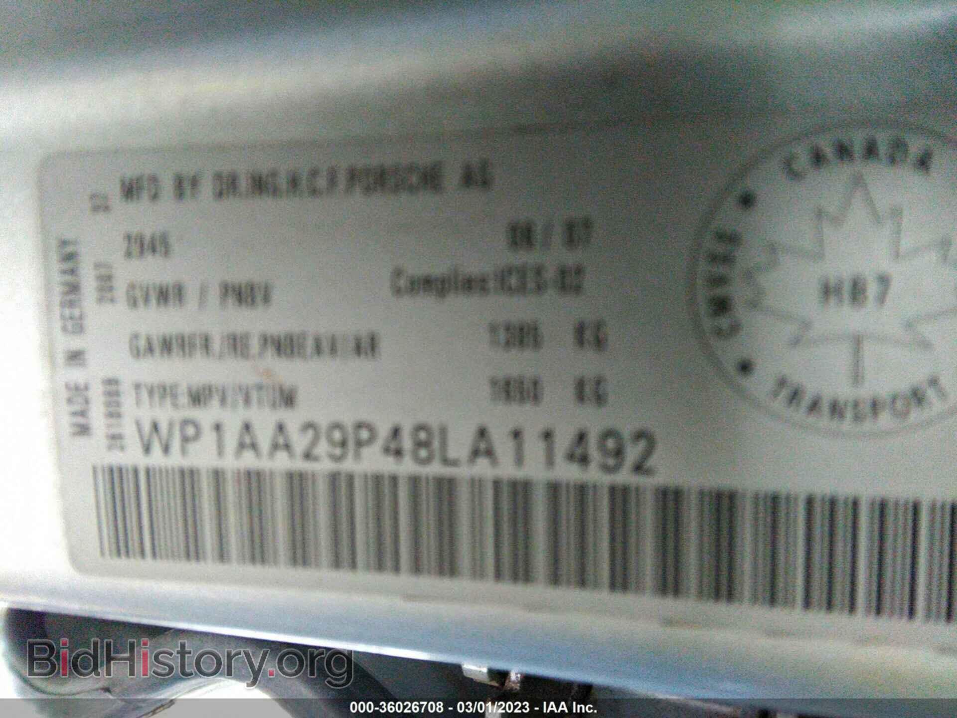 2008 PORSCHE CAYENNE - VIN: WP1AA29P48LA11492 - Фото 9