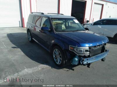 2014 Ford FLEX Limited, синий — VIN 2FMGK5D80EBD08910, IAAI