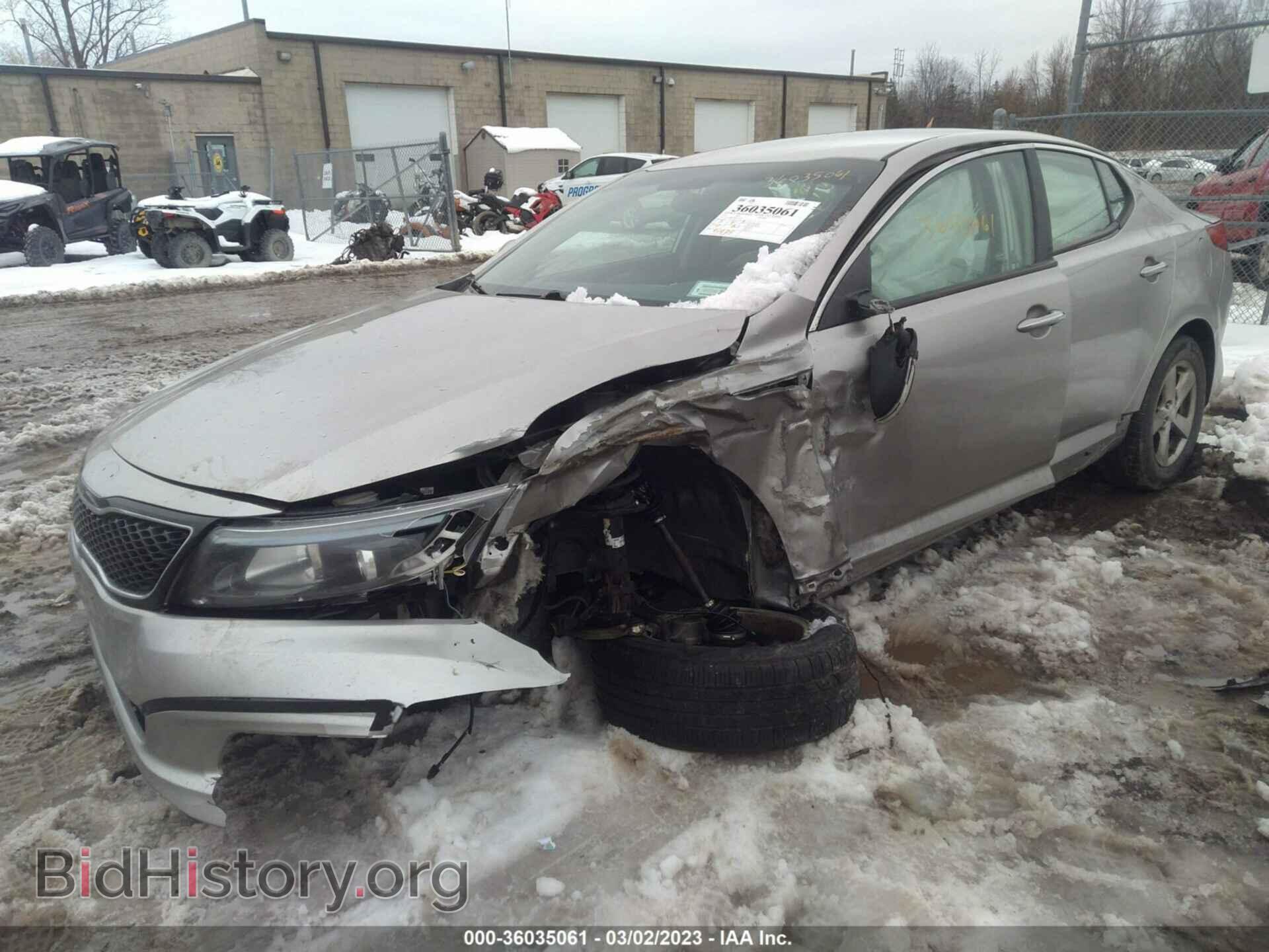 2015 KIA OPTIMA - VIN: KNAGM4A70F5547252 - Фото 2
