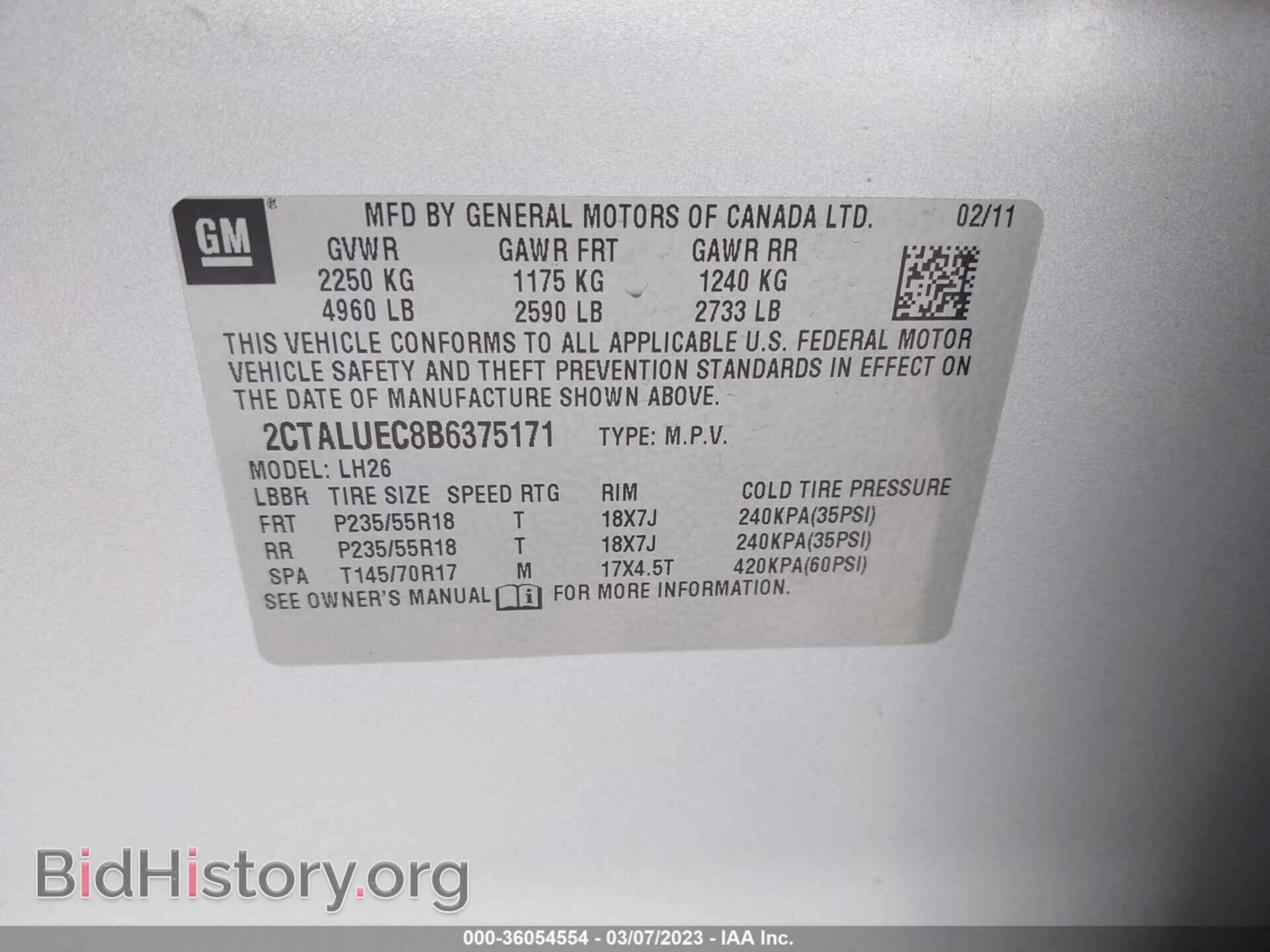 2011 GMC TERRAIN - VIN: 2CTALUEC8B6375171 - Фото 9