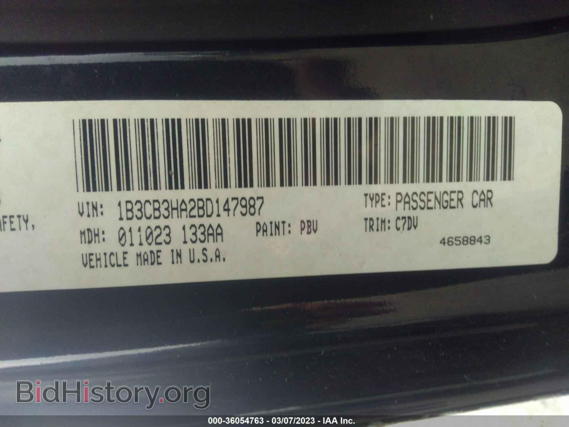 2011 DODGE CALIBER - VIN: 1B3CB3HA2BD147987 - Фото 9