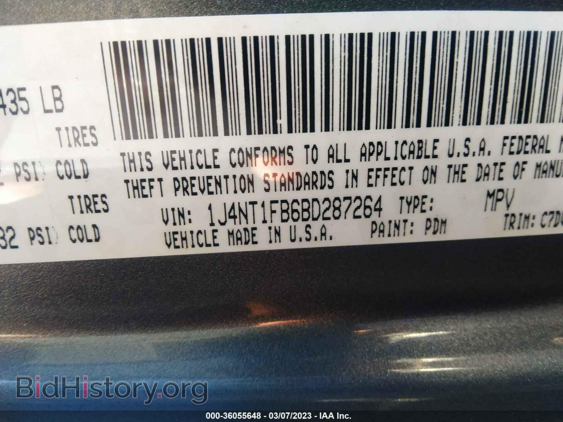2011 JEEP COMPASS - VIN: 1J4NT1FB6BD287264 - Фото 9