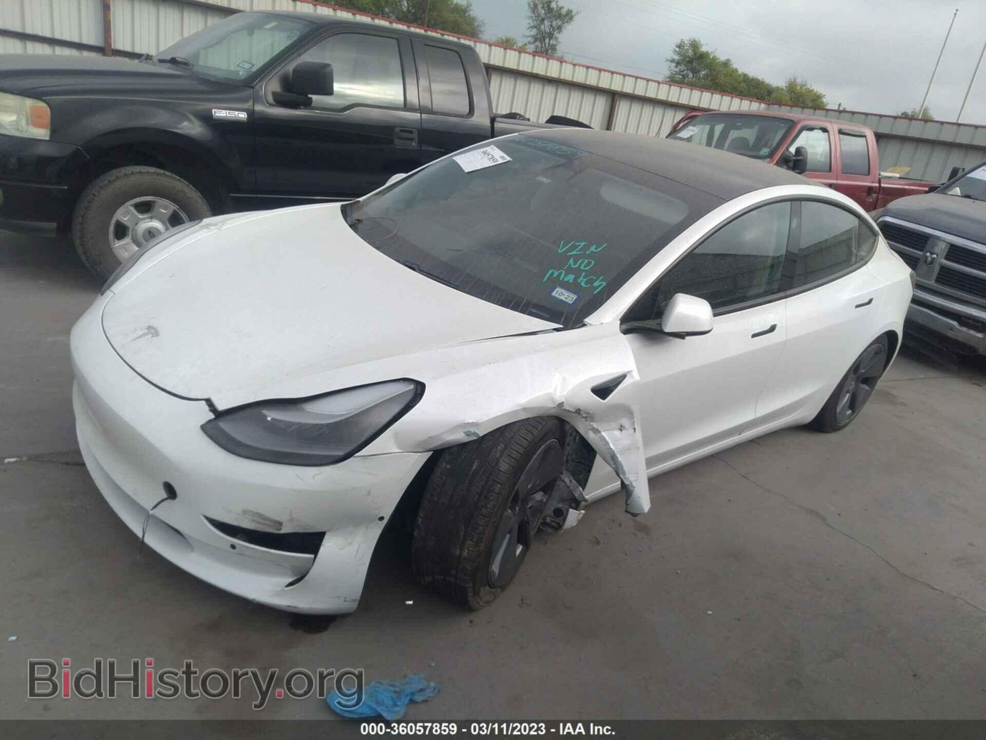 2021 TESLA MODEL 3 - VIN: 5YJ3E1EA0MF022593 - Фото 2