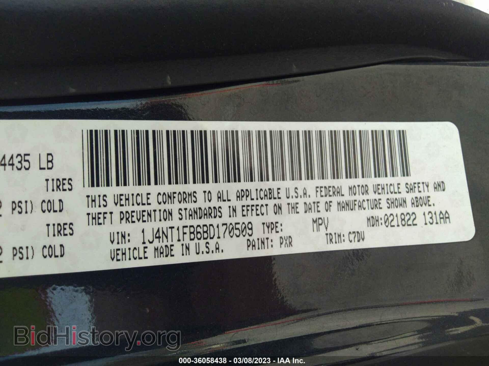 2011 JEEP COMPASS - VIN: 1J4NT1FB6BD170509 - Фото 9