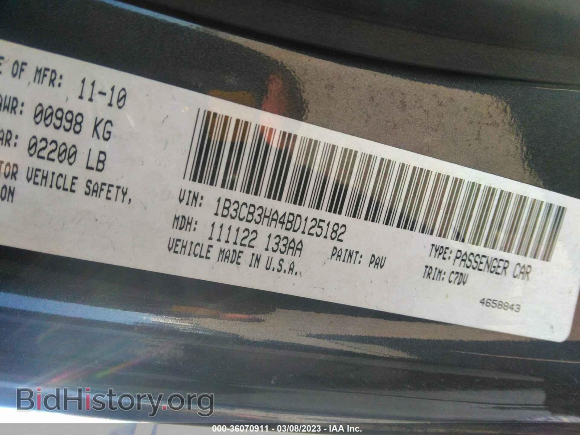 2011 DODGE CALIBER - VIN: 1B3CB3HA4BD125182 - Photo 9
