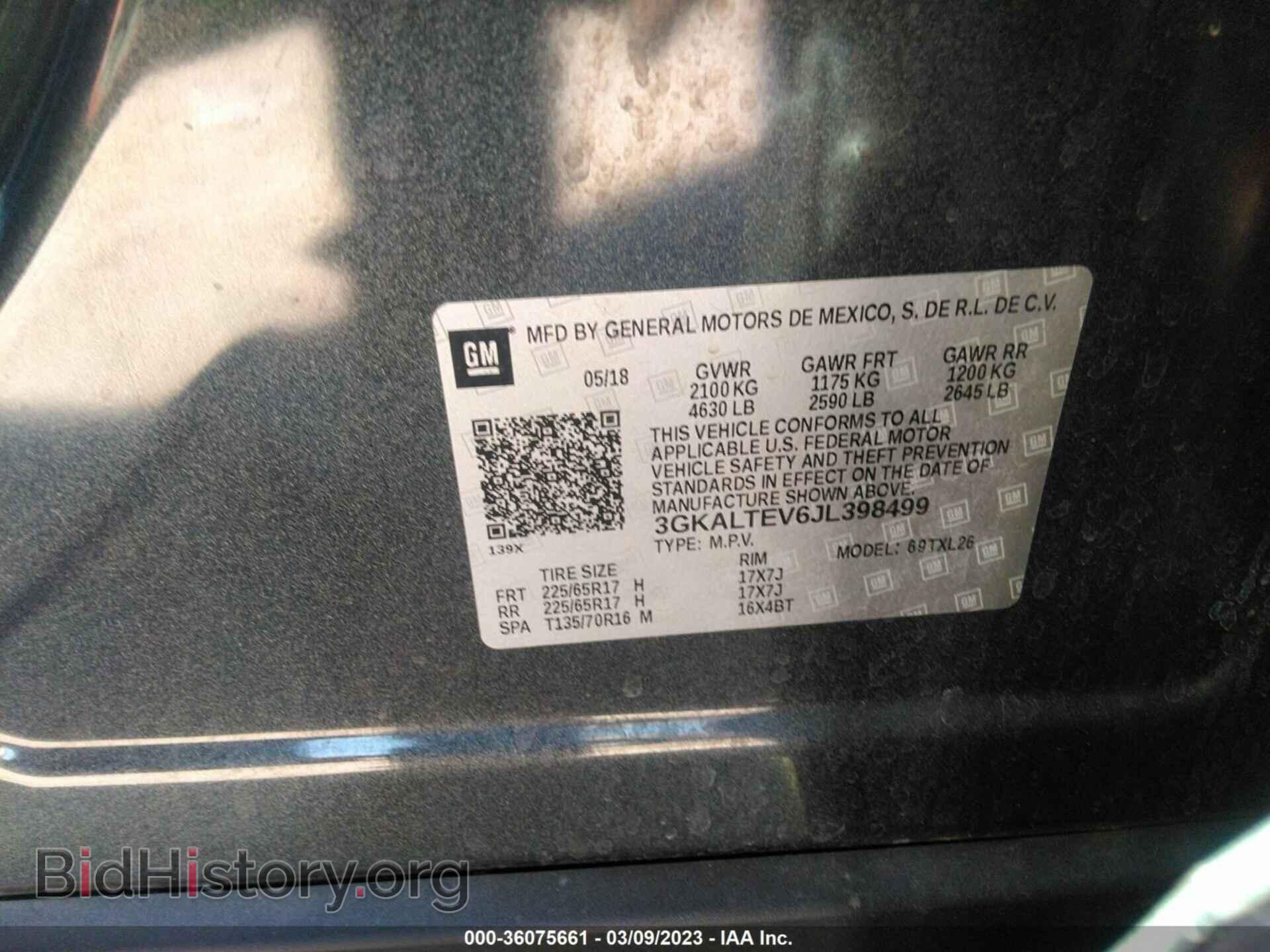 2018 GMC TERRAIN - VIN: 3GKALTEV6JL398499 - Фото 9