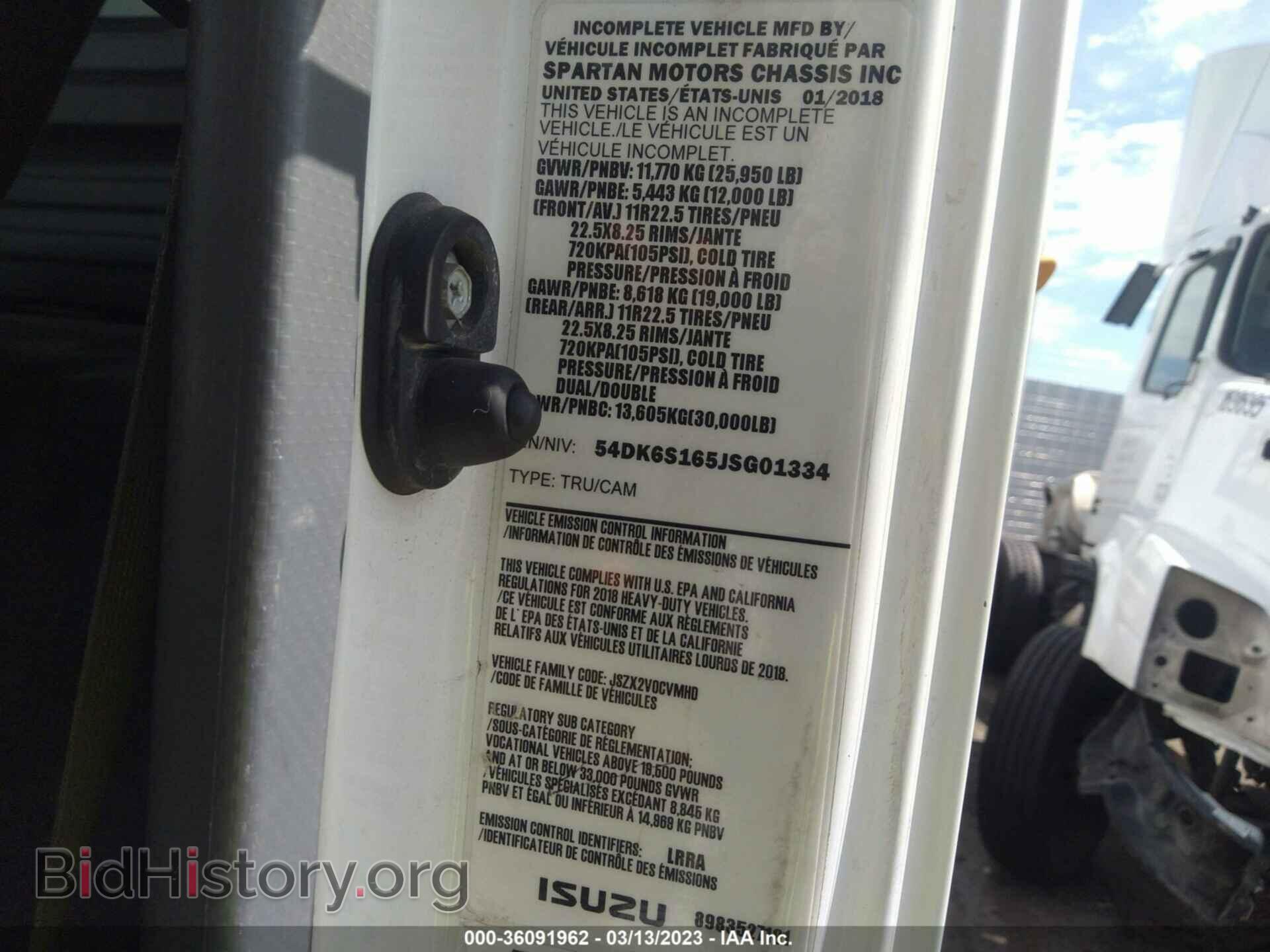2018 ISUZU FTR - VIN: 54DK6S165JSG01334 - Photo 9