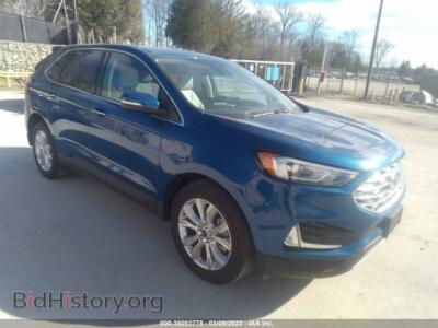 2021 Ford EDGE Titanium, синий — VIN 2FMPK4K93MBA53450, IAAI