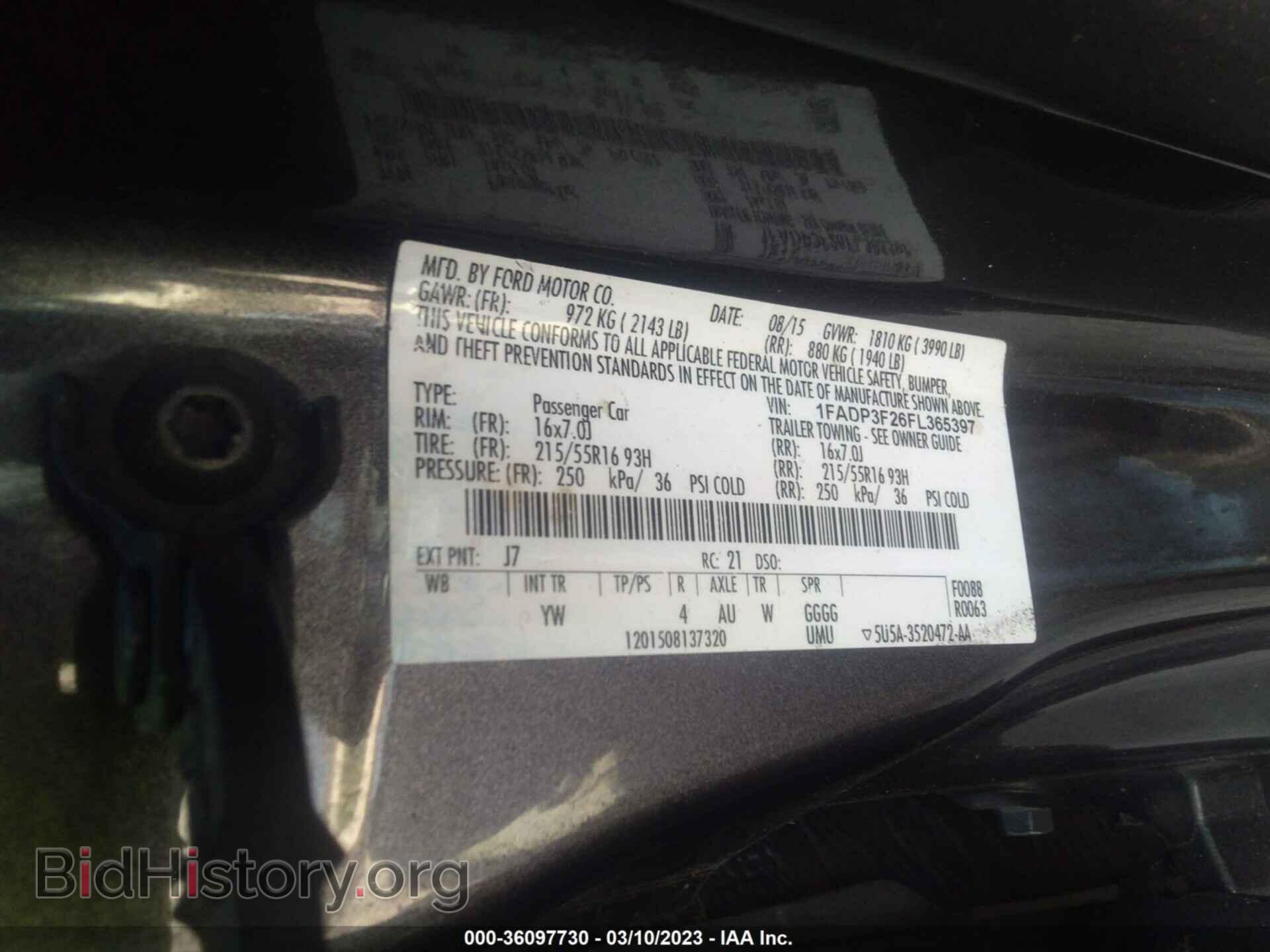 2015 FORD FOCUS - VIN: 1FADP3F26FL365397 - Photo 9