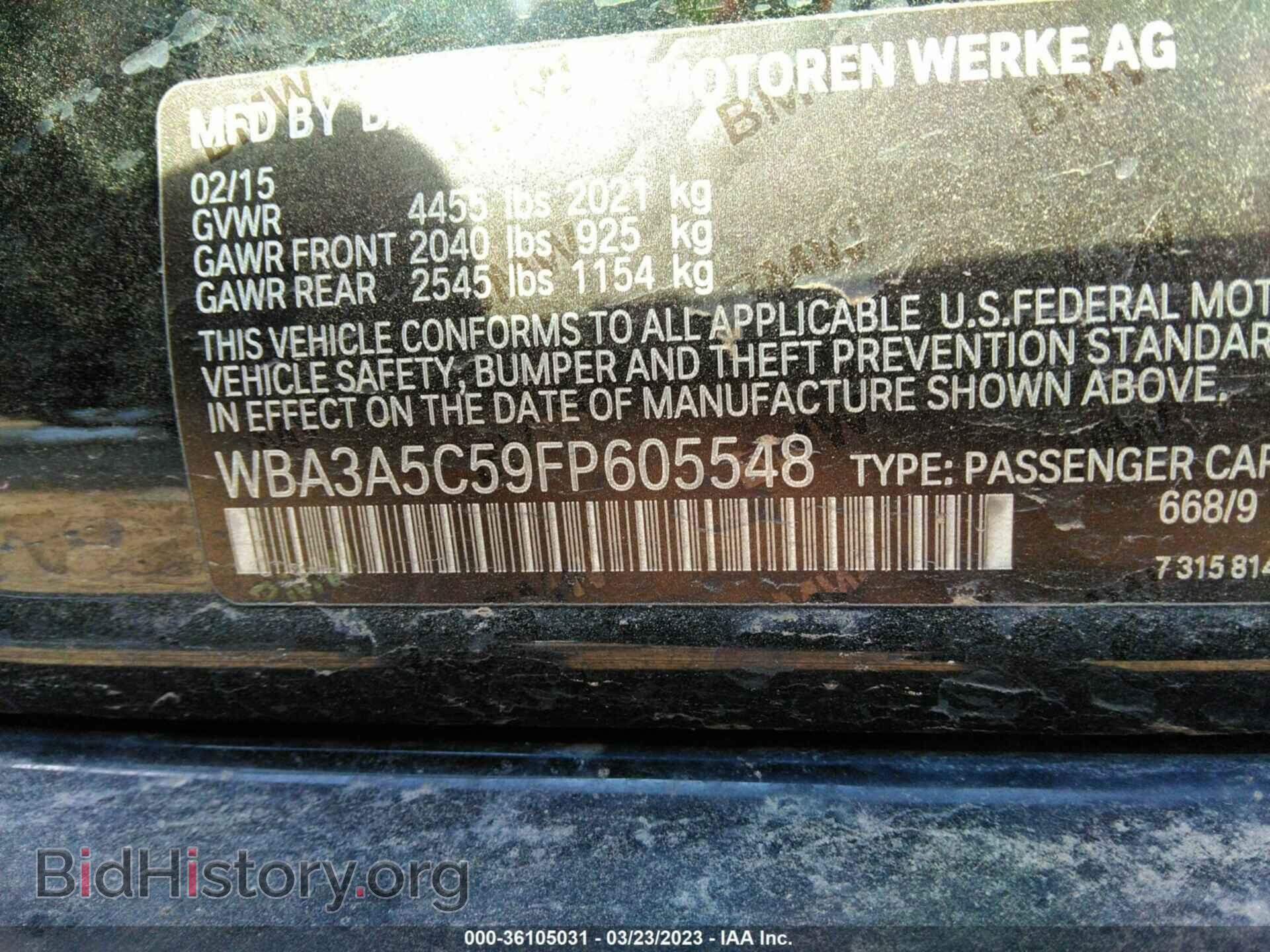 2015 BMW 3 SERIES - VIN: WBA3A5C59FP605548 - Фото 9
