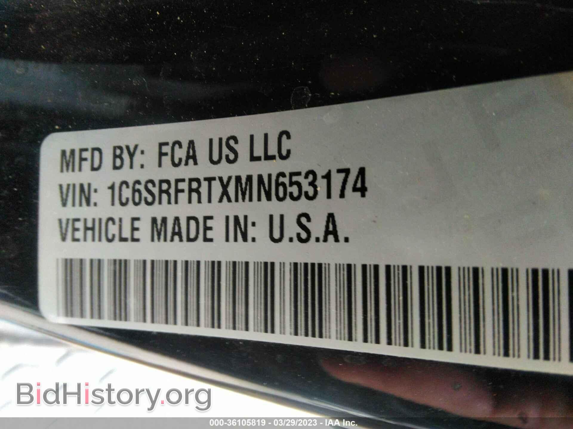 2021 RAM 1500 - VIN: 1C6SRFRTXMN653174 - Фото 9