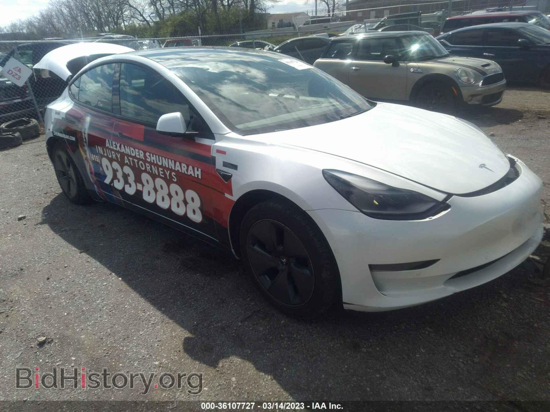 Photo 5YJ3E1EA3MF919729 - TESLA MODEL 3 2021