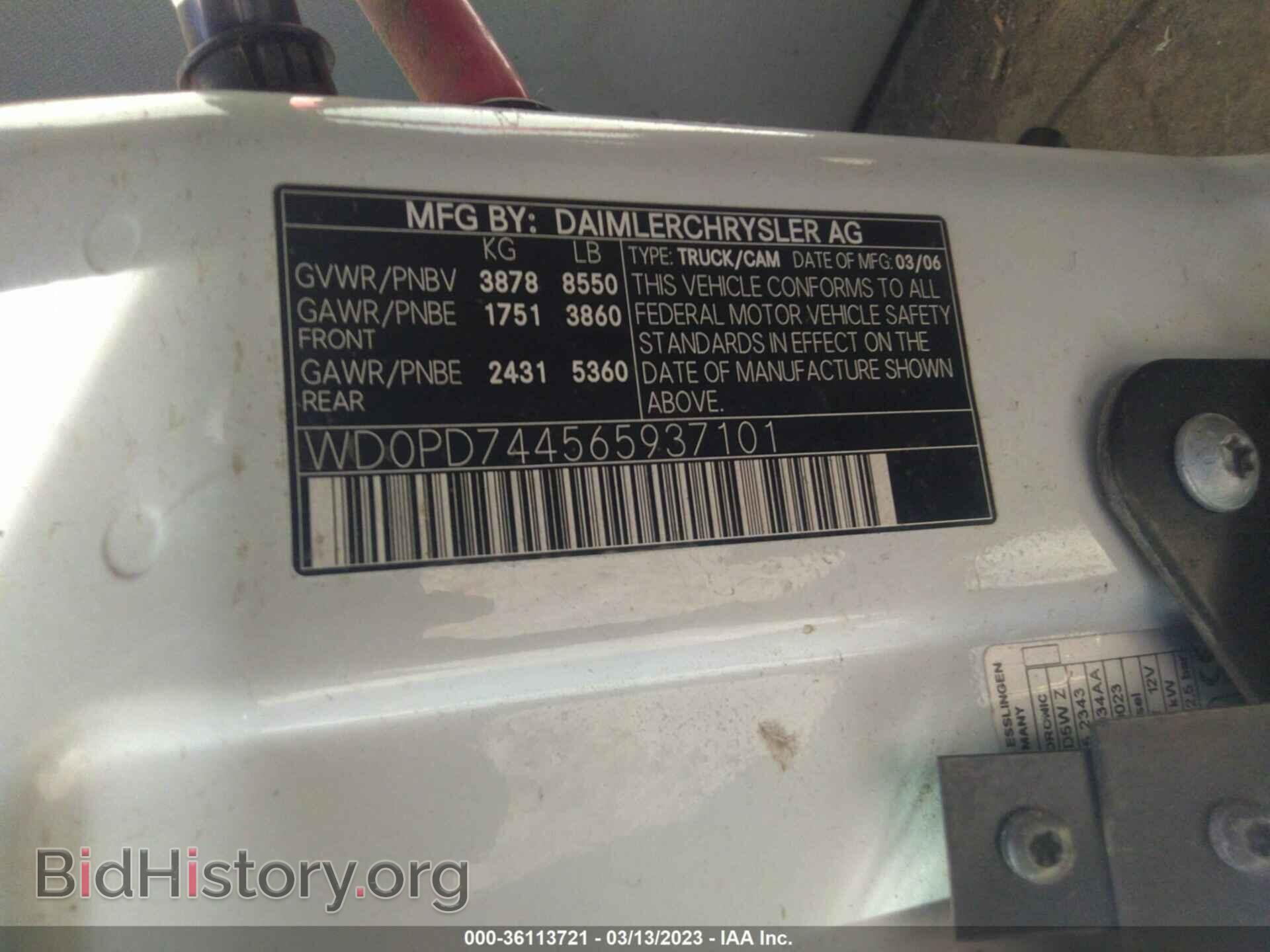 2006 DODGE SPRINTER - VIN: WD0PD744565937101 - Photo 9