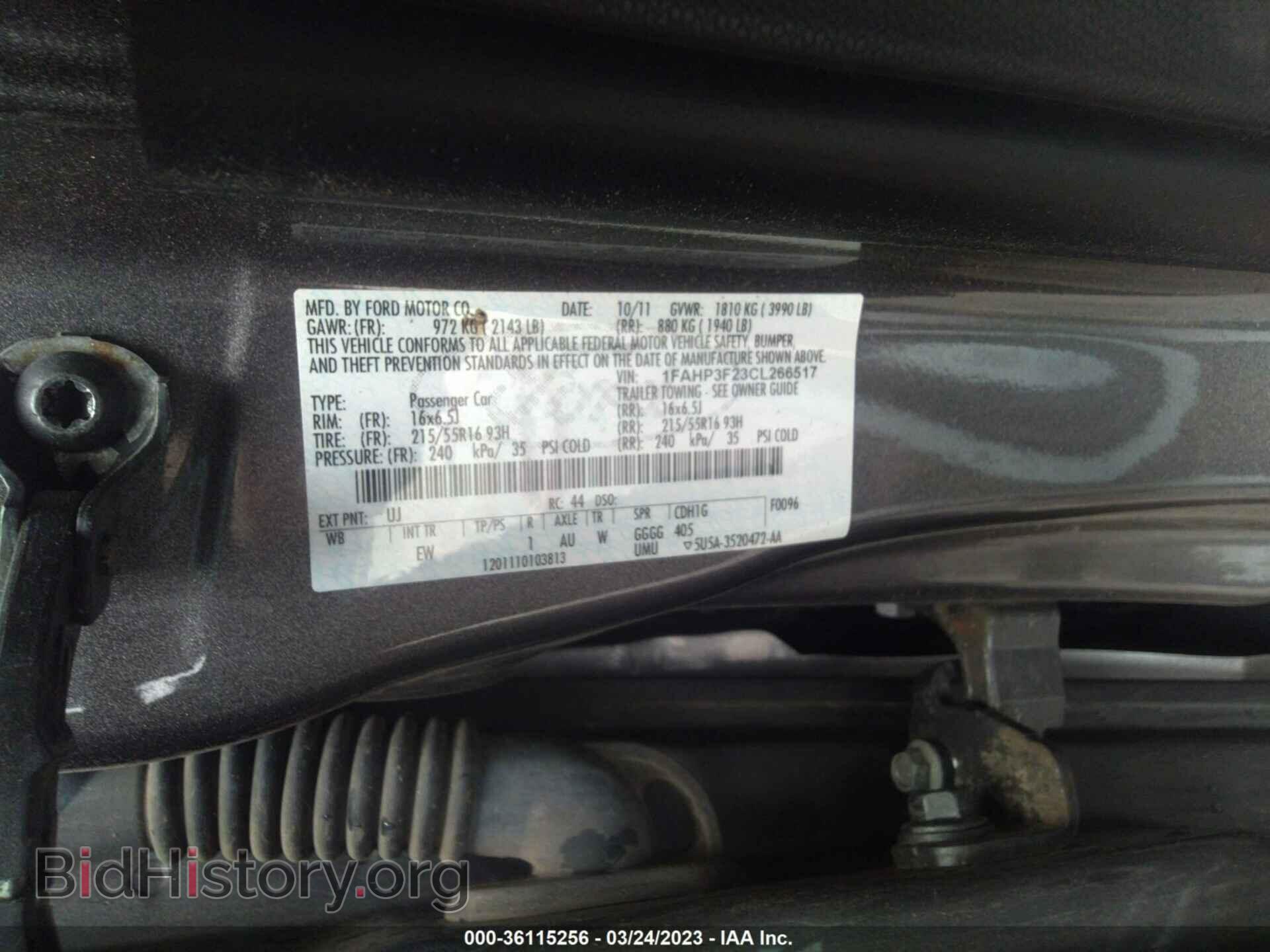 2012 FORD FOCUS - VIN: 1FAHP3F23CL266517 - Фото 9