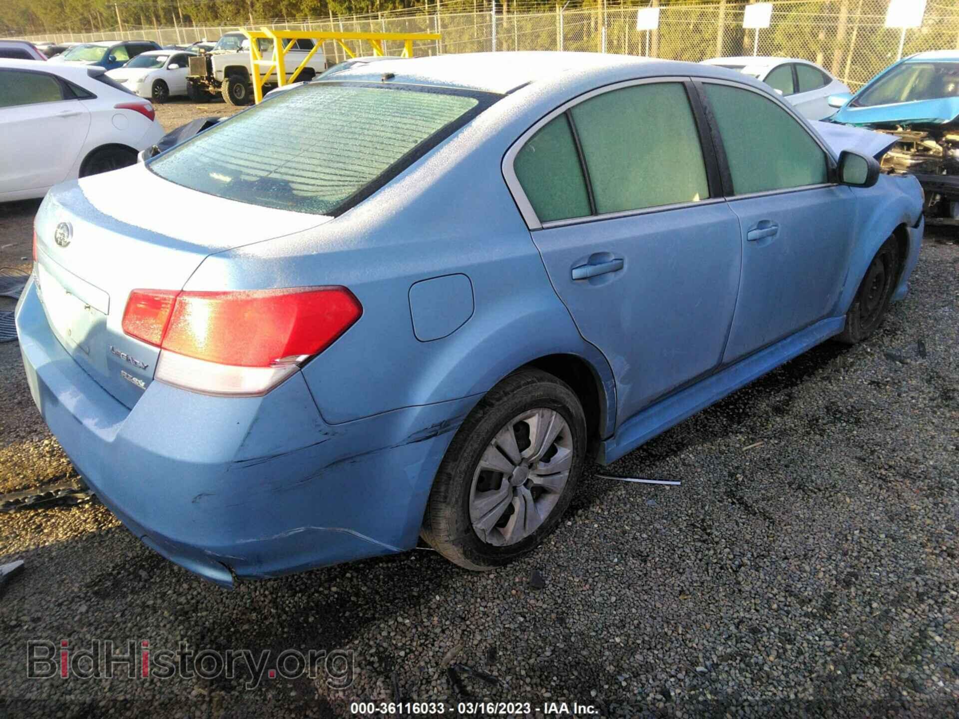 2012 SUBARU LEGACY - VIN: 4S3BMBA67C3008983 - Фото 4
