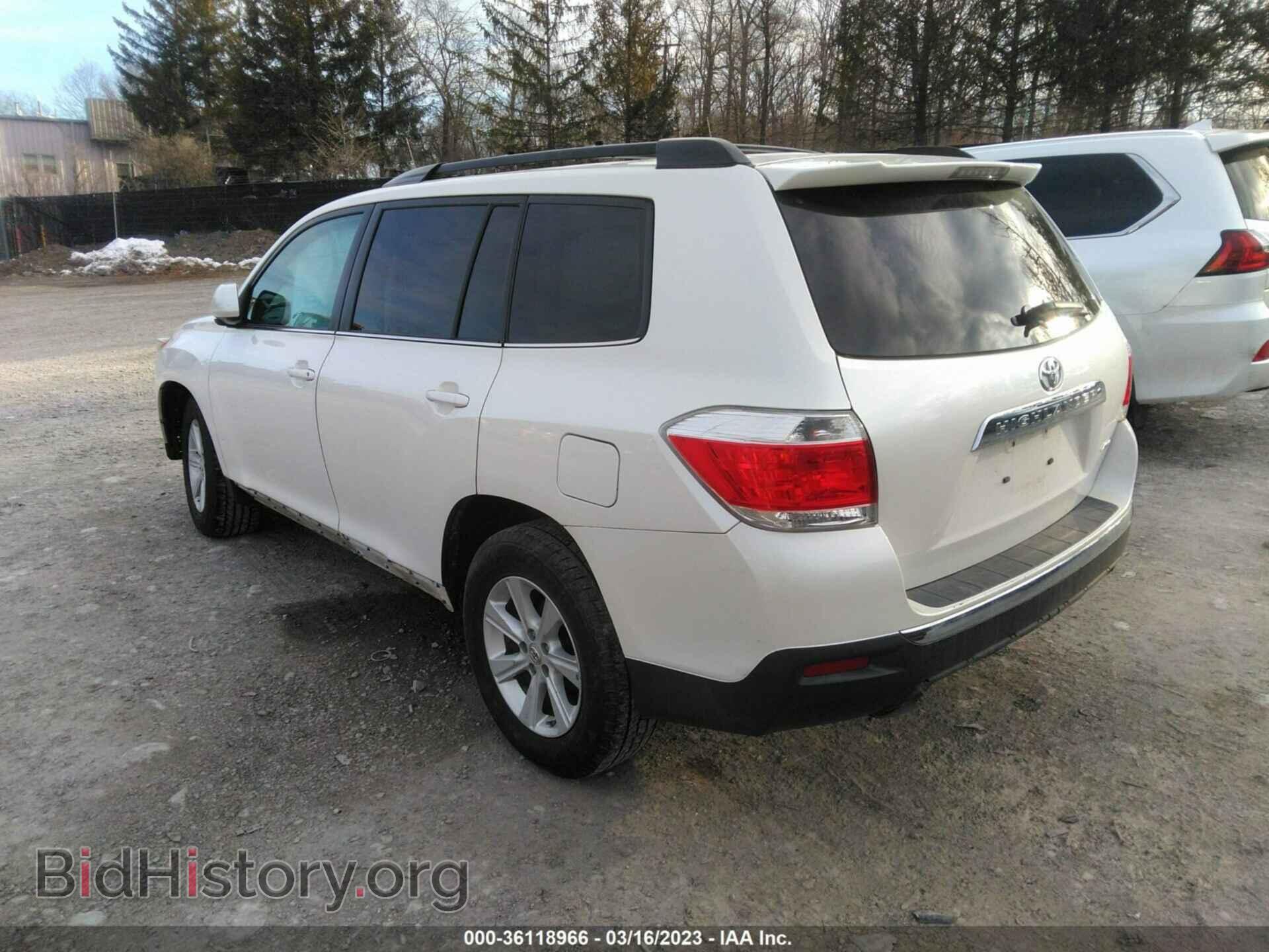 2013 TOYOTA HIGHLANDER - VIN: 5TDBK3EH8DS272401 - Фото 3