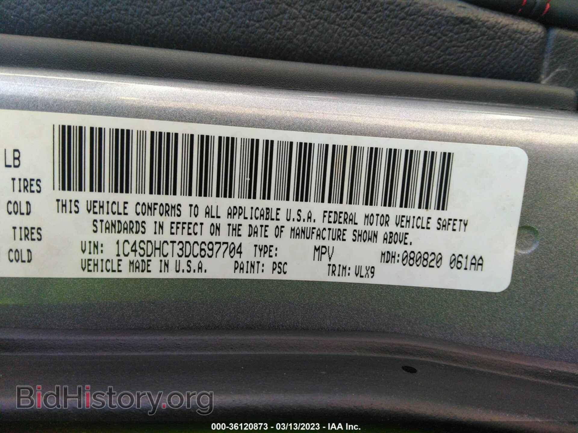 2013 DODGE DURANGO - VIN: 1C4SDHCT3DC697704 - Photo 9