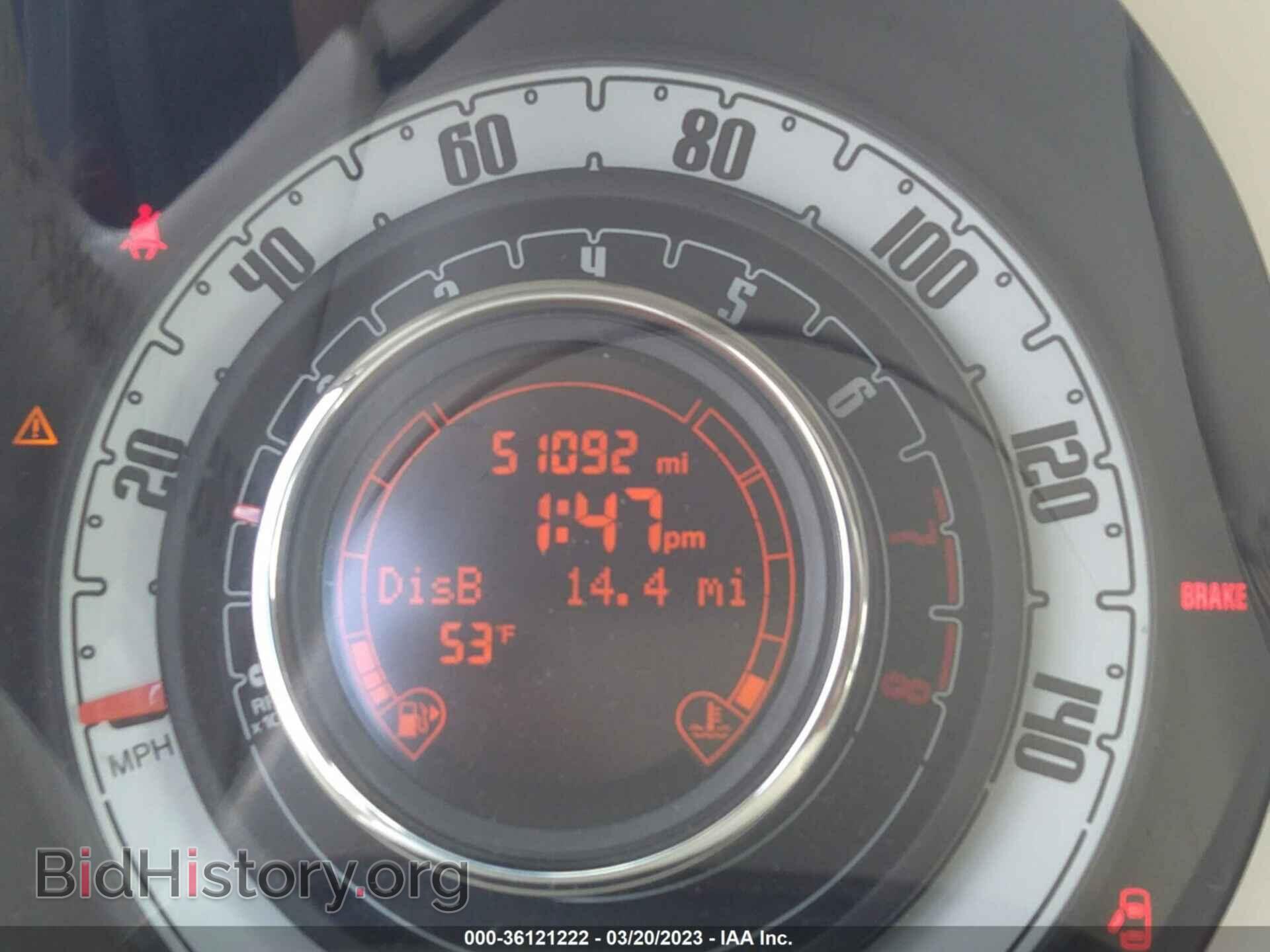 2013 FIAT 500 - VIN: 3C3CFFAR1DT726605 - Фото 7
