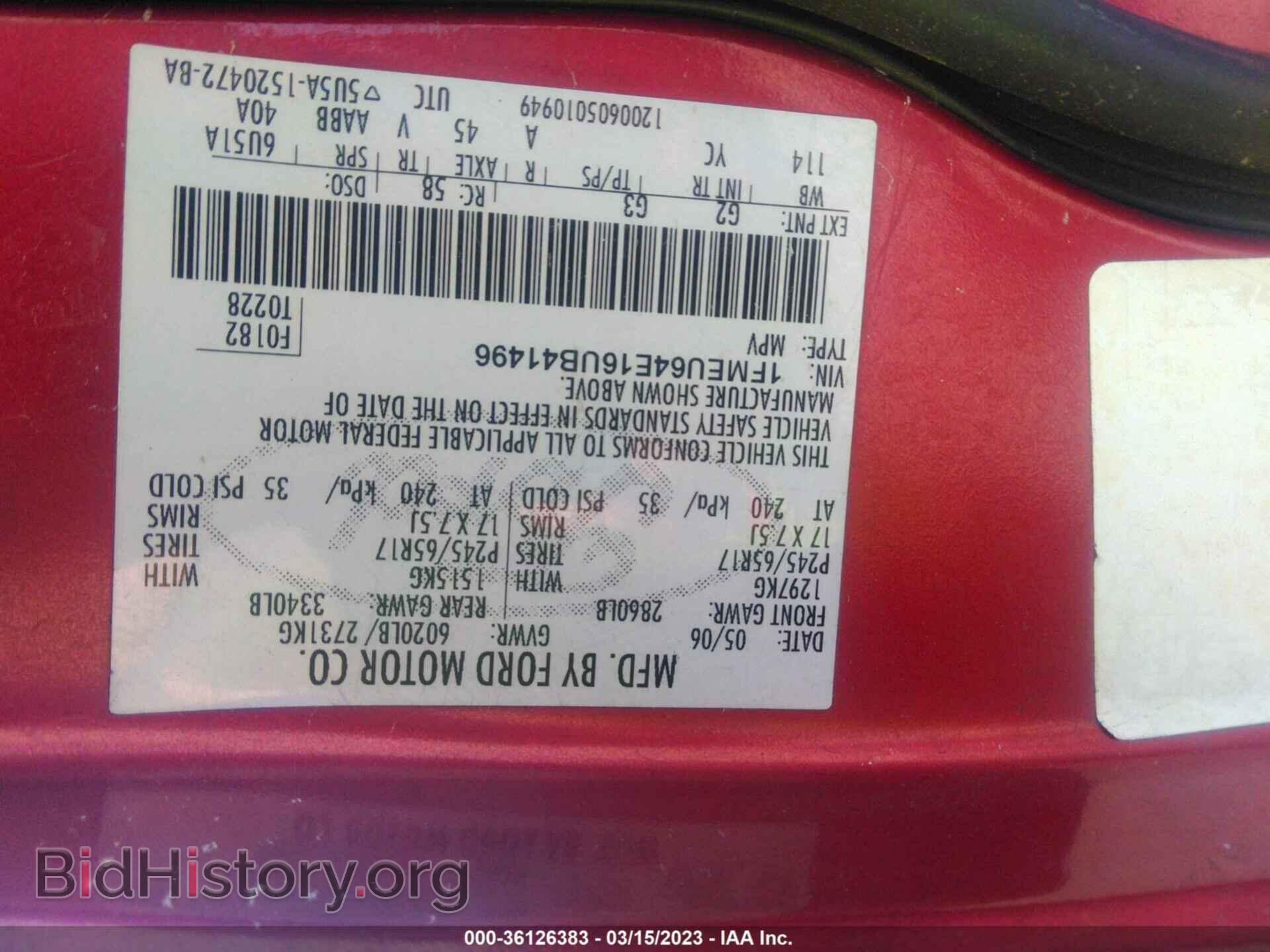 2006 FORD EXPLORER - VIN: 1FMEU64E16UB41496 - Фото 9