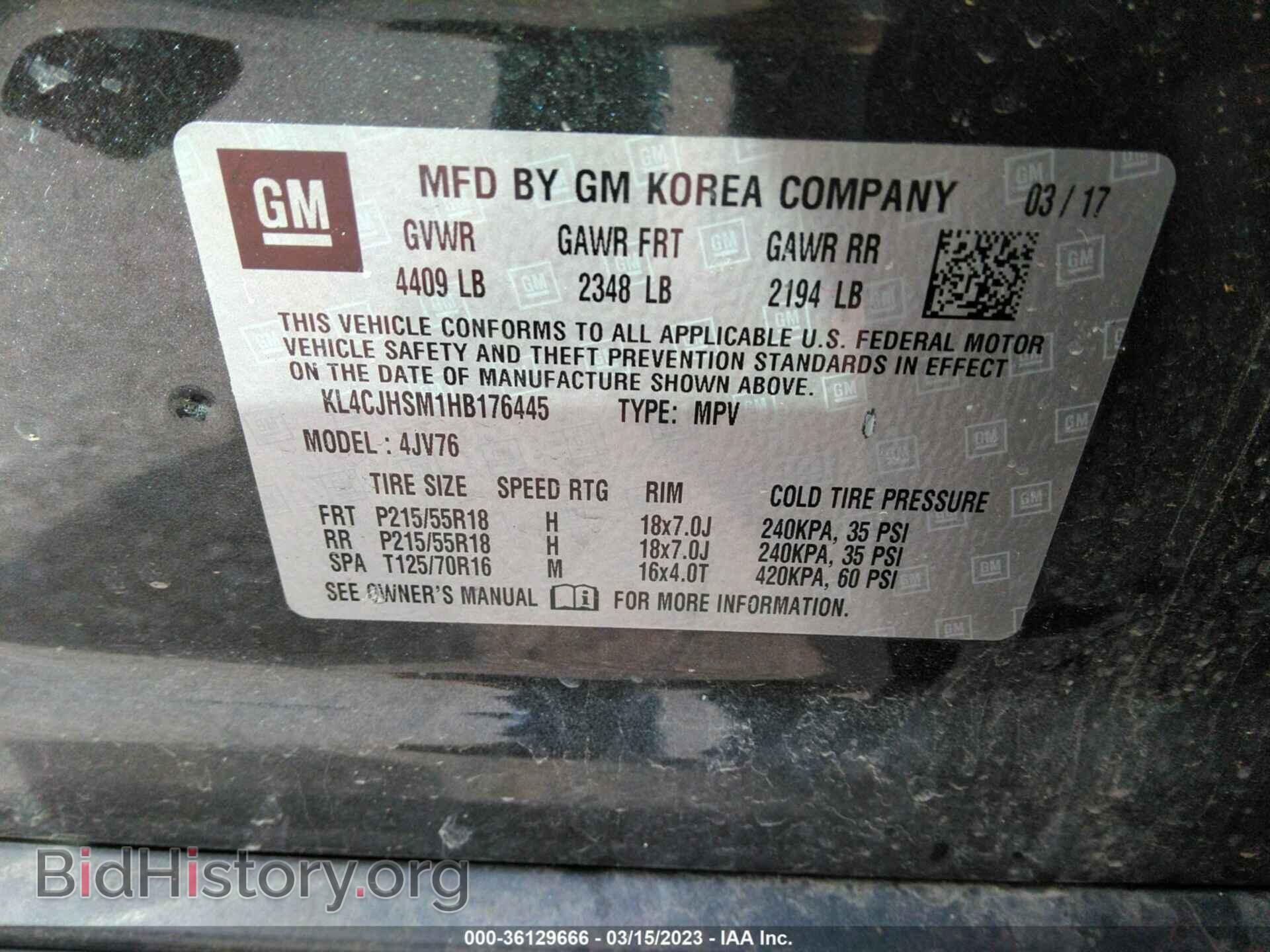 2017 BUICK ENCORE - VIN: KL4CJHSM1HB176445 - Фото 9