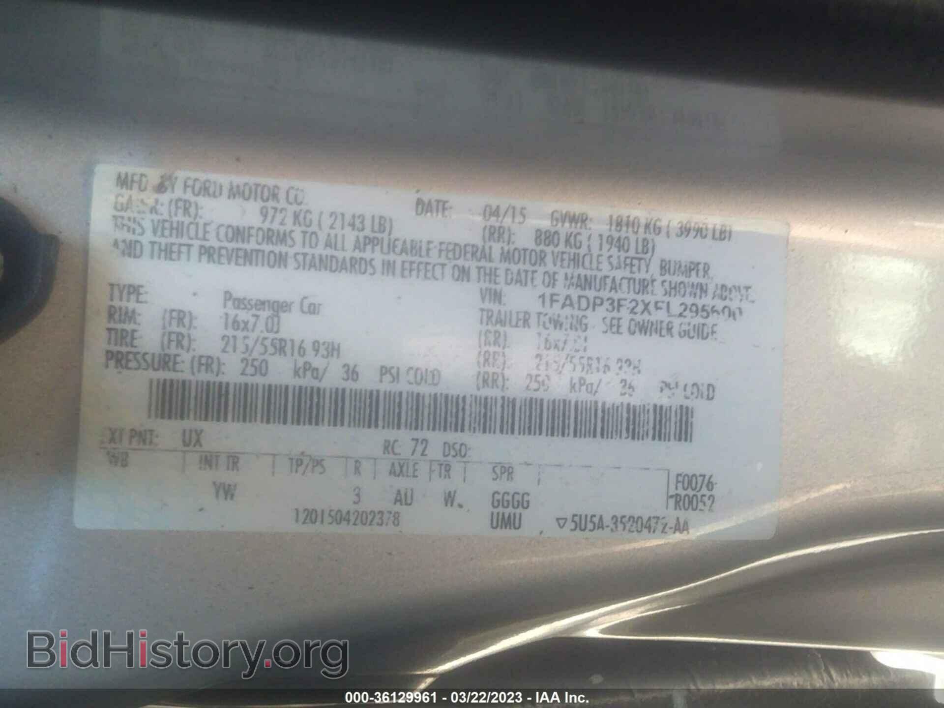 2015 FORD FOCUS - VIN: 1FADP3F2XFL295600 - Photo 9