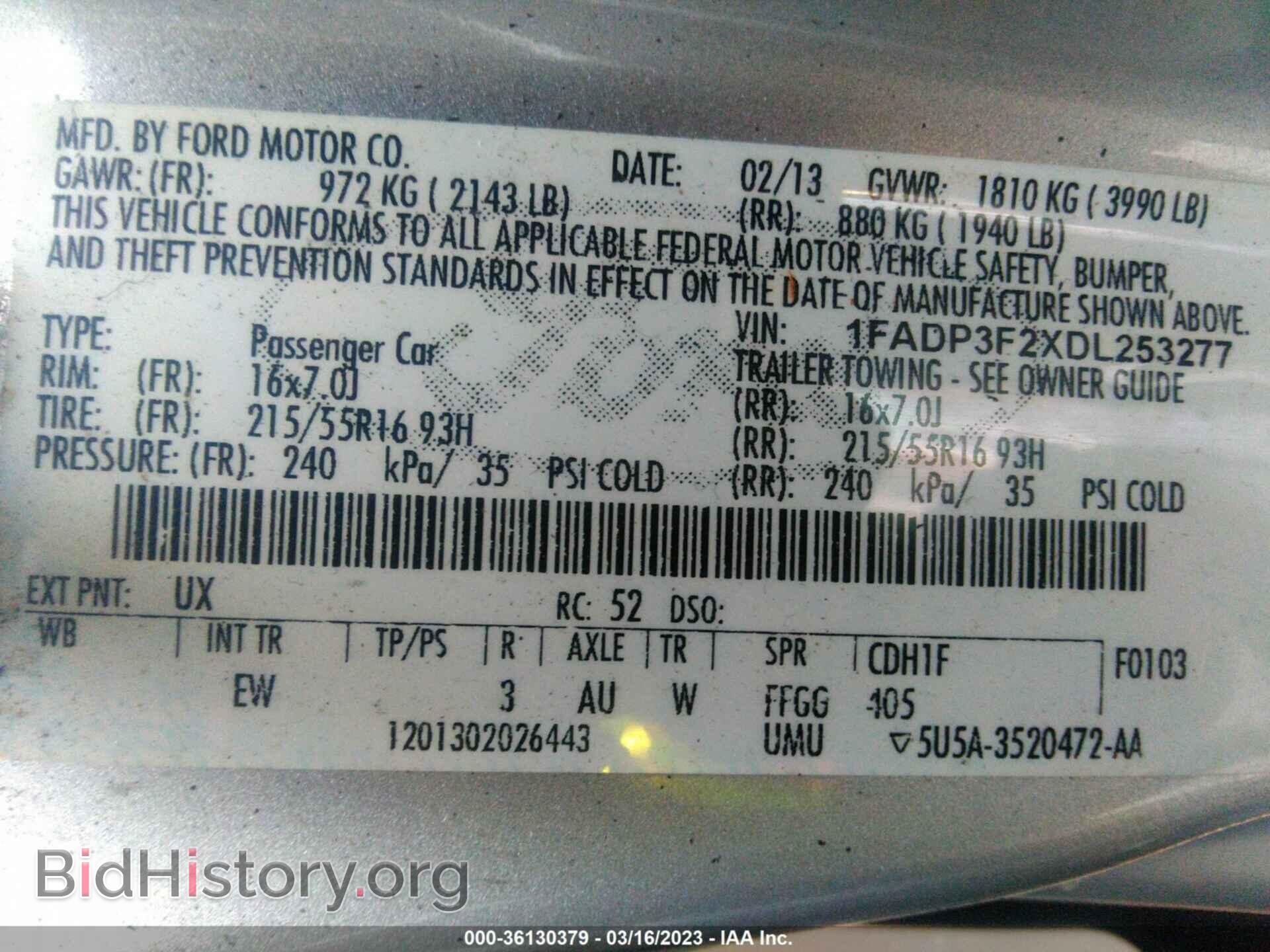 2013 FORD FOCUS - VIN: 1FADP3F2XDL253277 - Photo 9