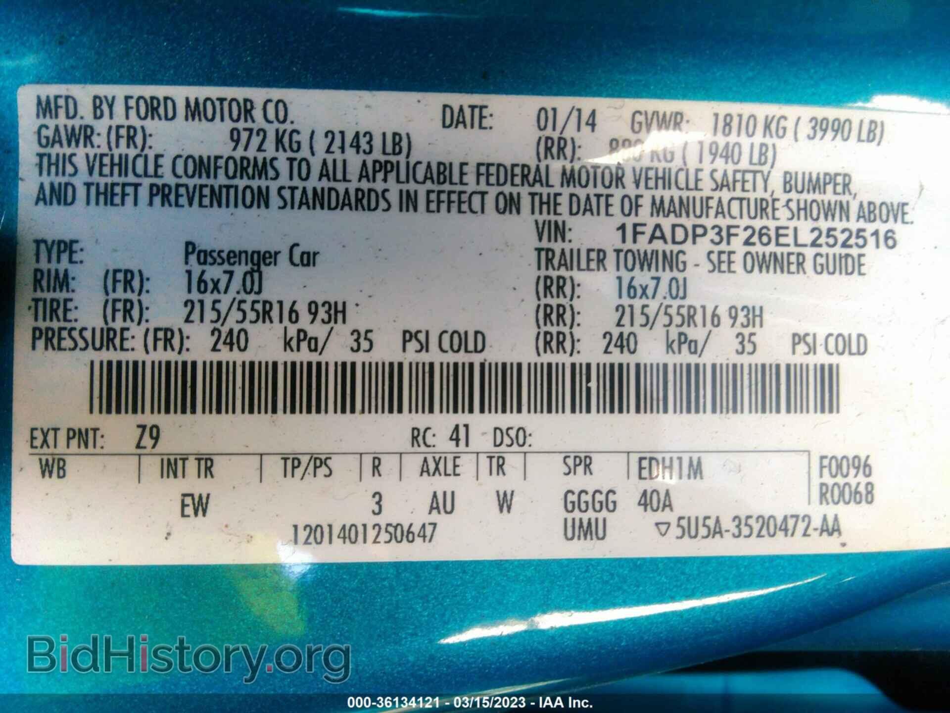 2014 FORD FOCUS - VIN: 1FADP3F26EL252516 - Photo 9