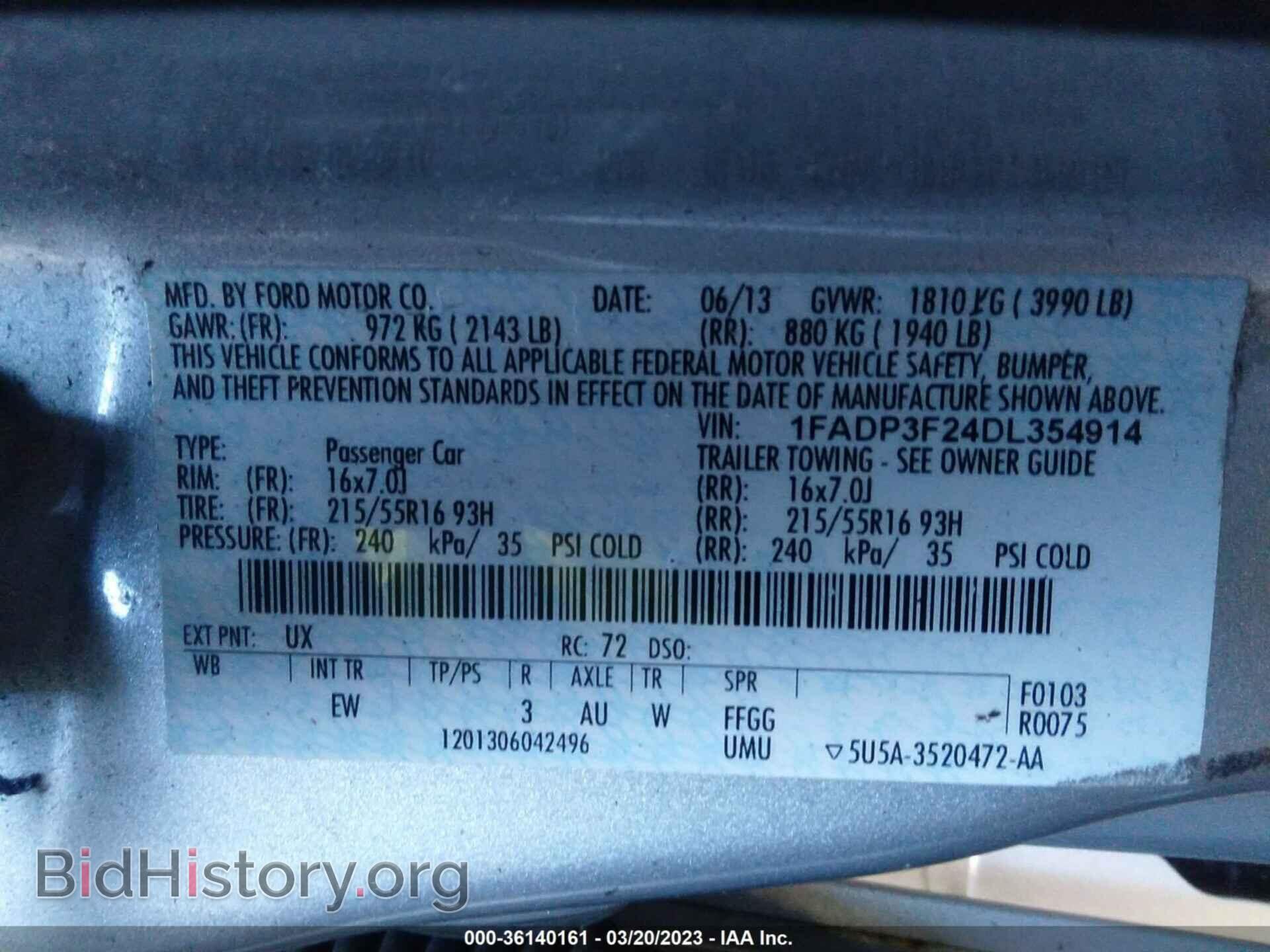 2013 FORD FOCUS - VIN: 1FADP3F24DL354914 - Photo 9