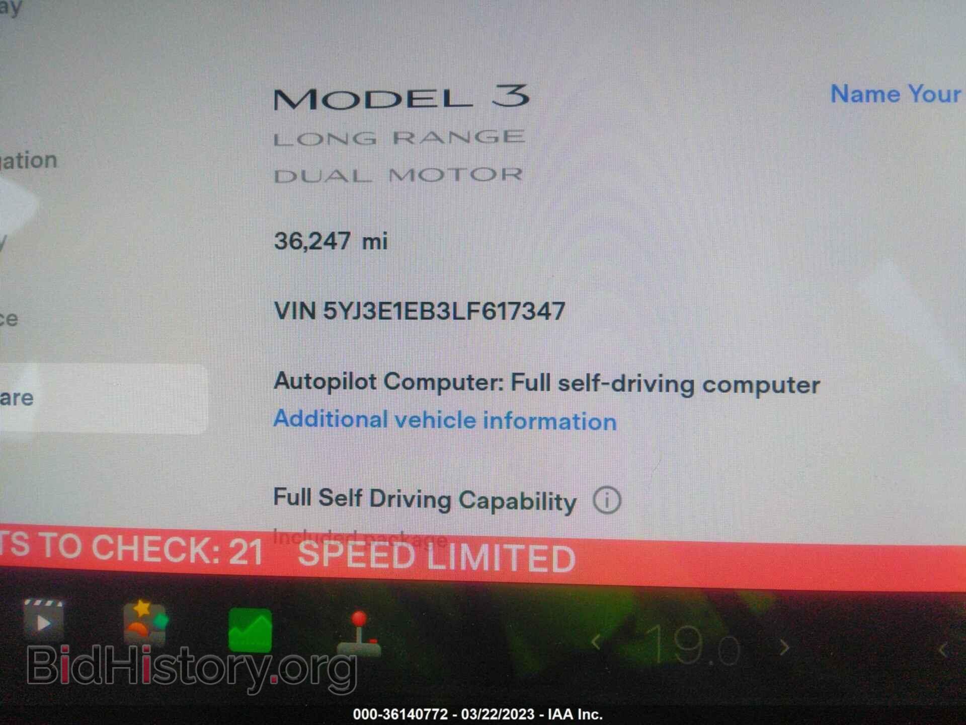 2020 TESLA MODEL 3 - VIN: 5YJ3E1EB3LF617347 - Фото 7