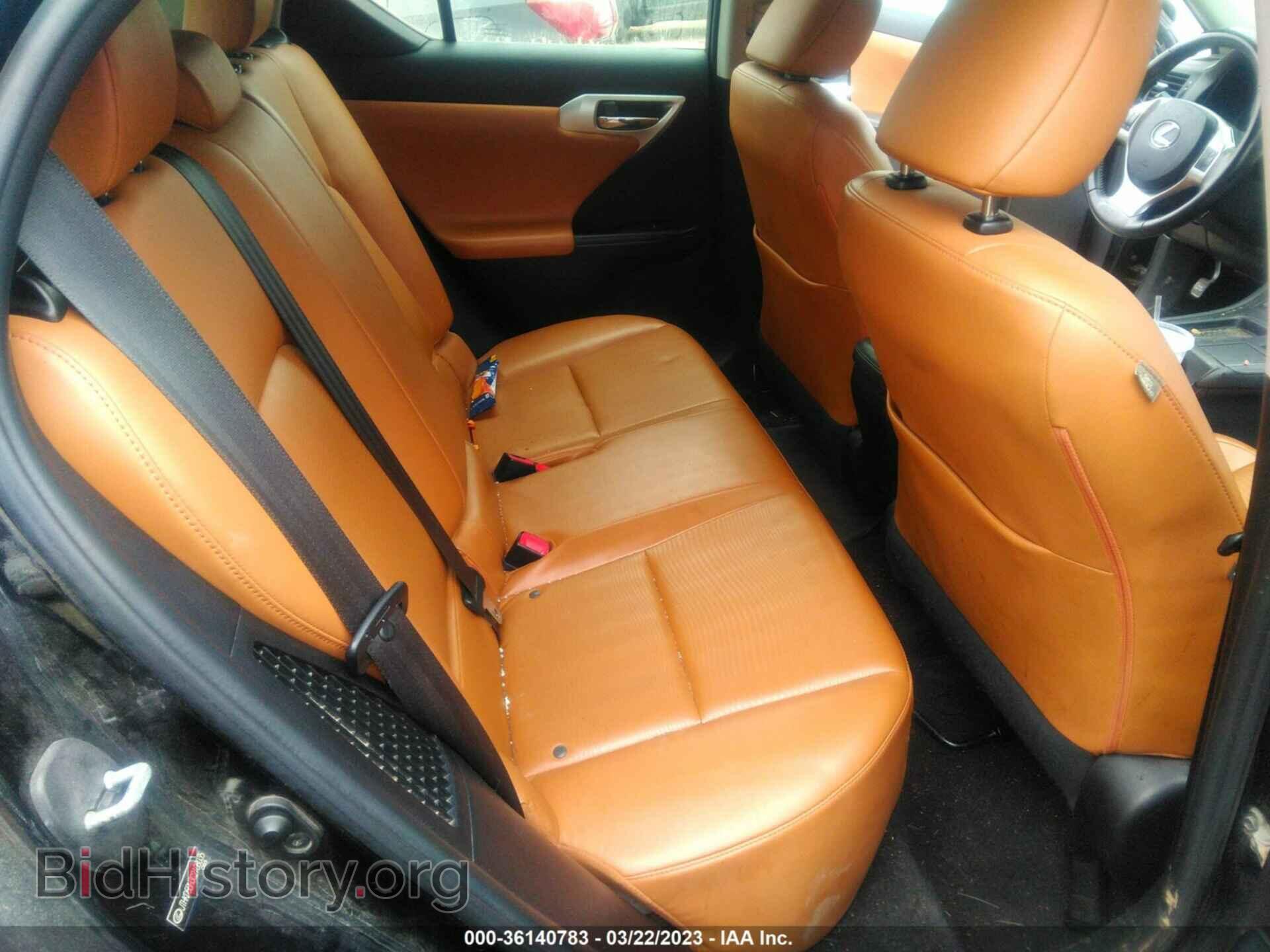2012 LEXUS CT 200H - VIN: JTHKD5BH3C2108035 - Фото 8
