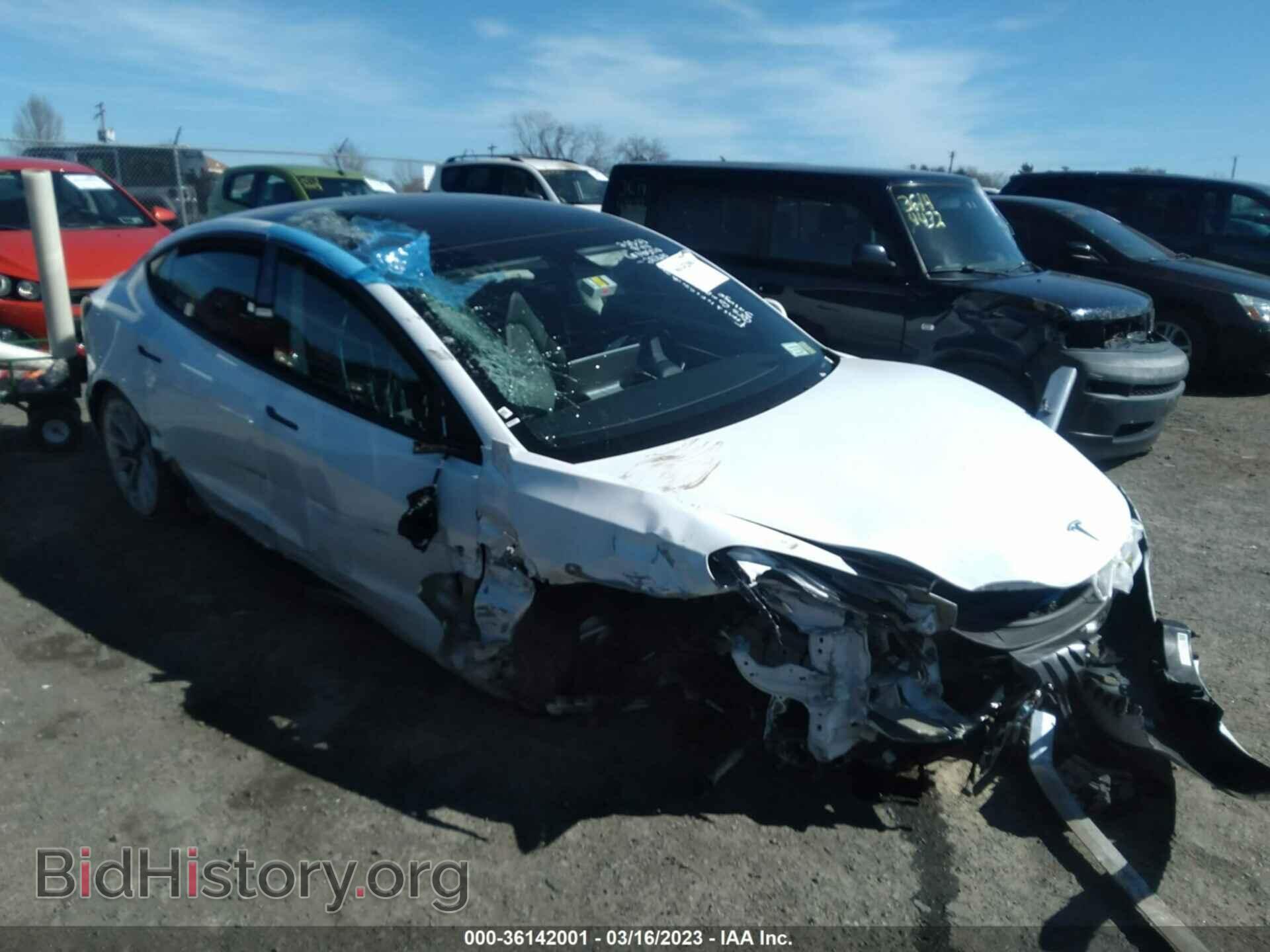 Photo 5YJ3E1EB0NF287640 - TESLA MODEL 3 2022